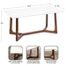 Coffee Table White Walnut Brown 44x22x20 2