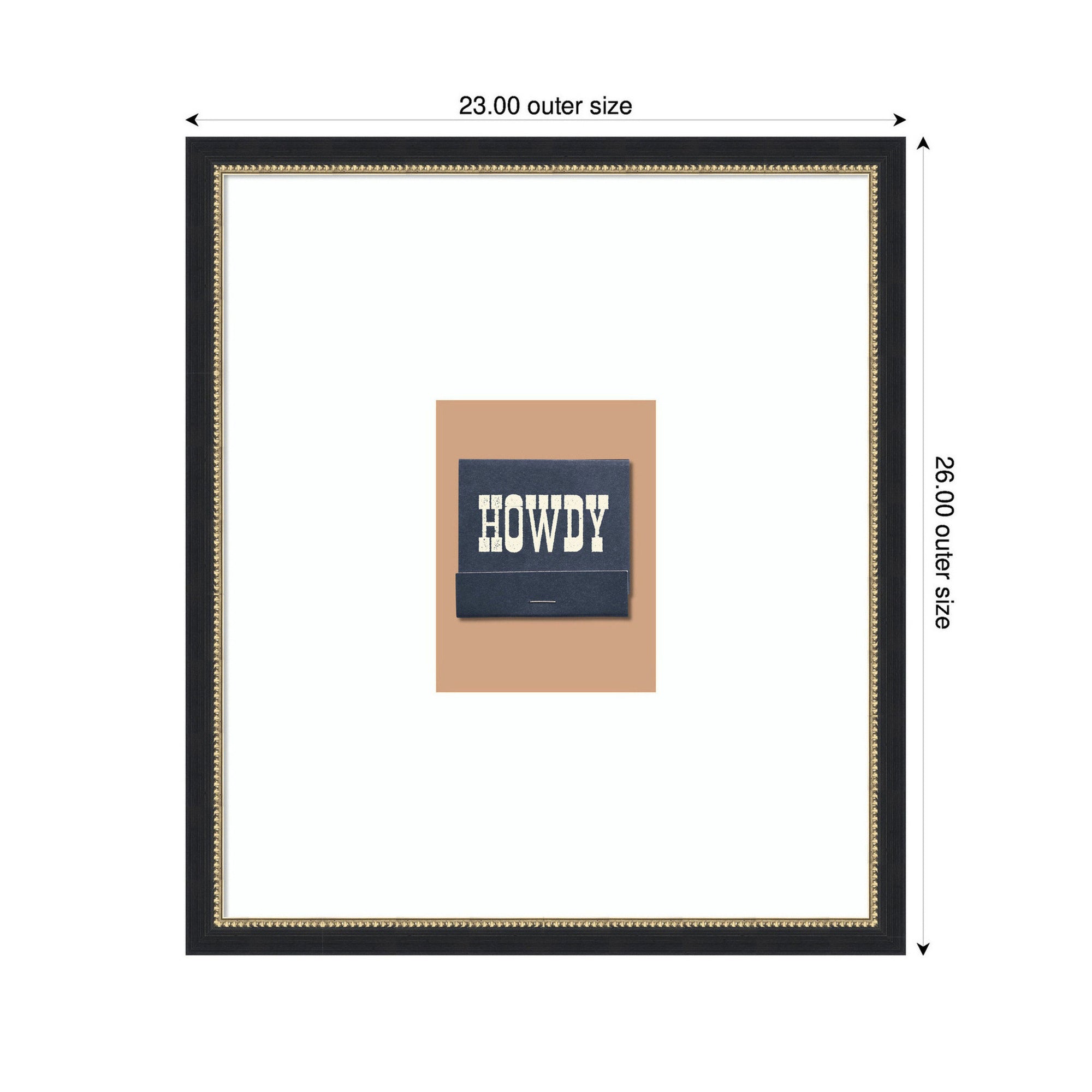 Howdy Matchbook Blue by Megan Ryan Framed Wall Art Print