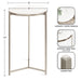 Side Table White Silver 15x15x24 2