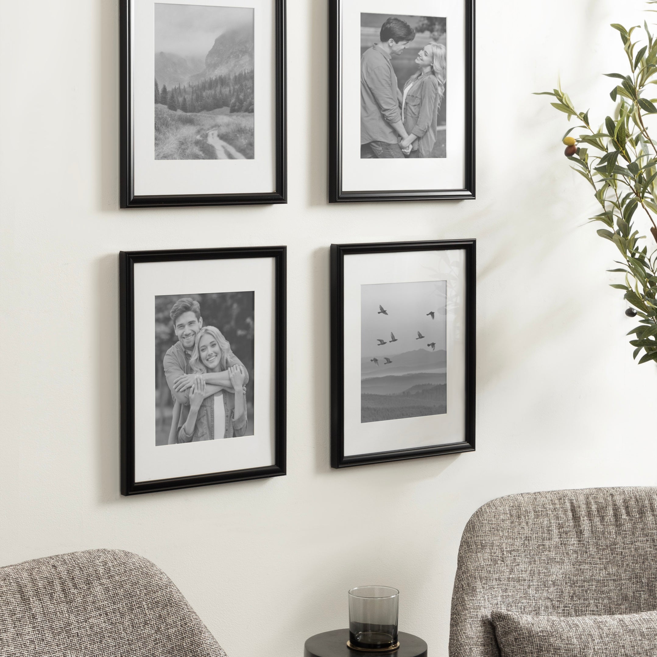 Wall Frame 11x14 matted to 8x10 Black 7