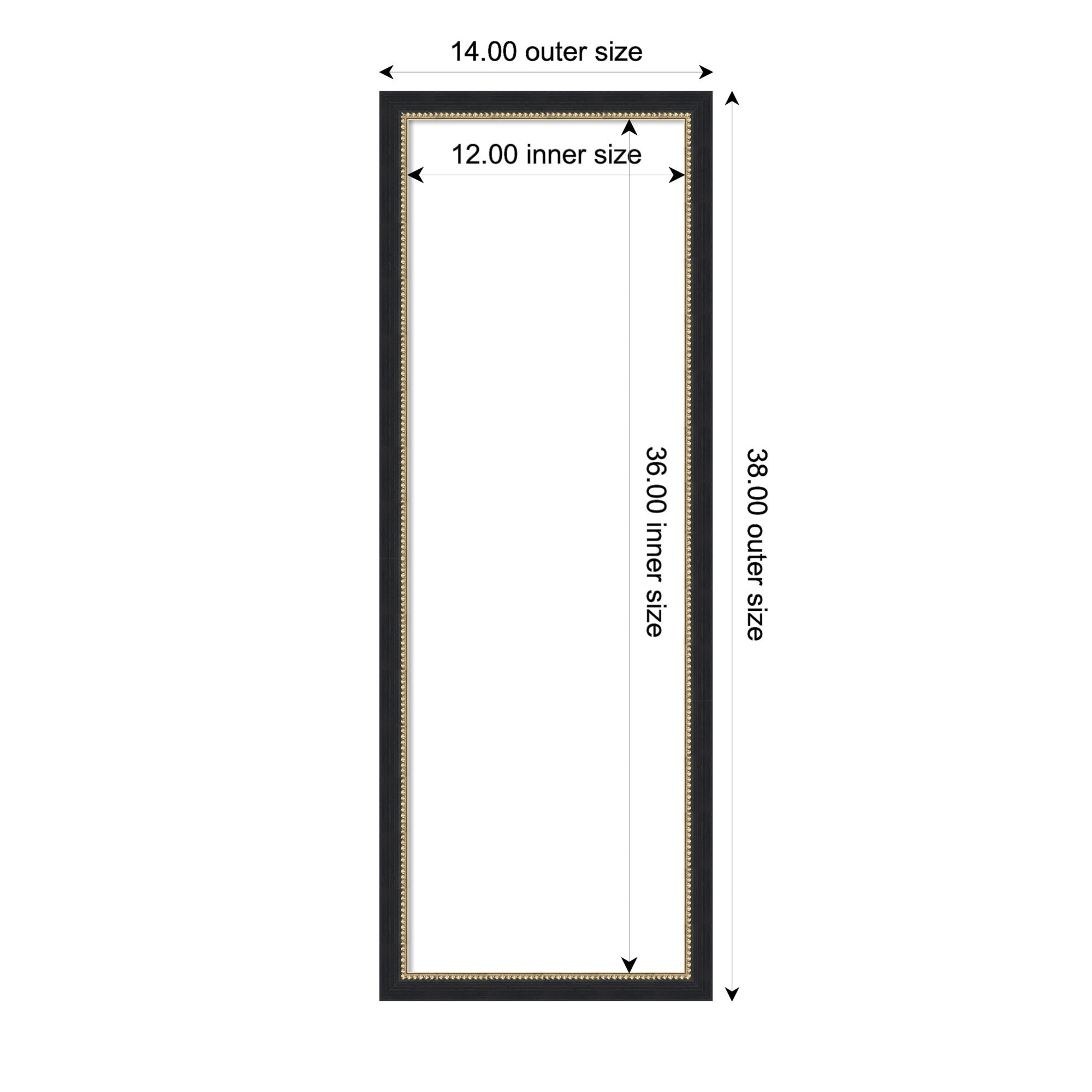Dry Erase Board Belmont Black 14x38 2