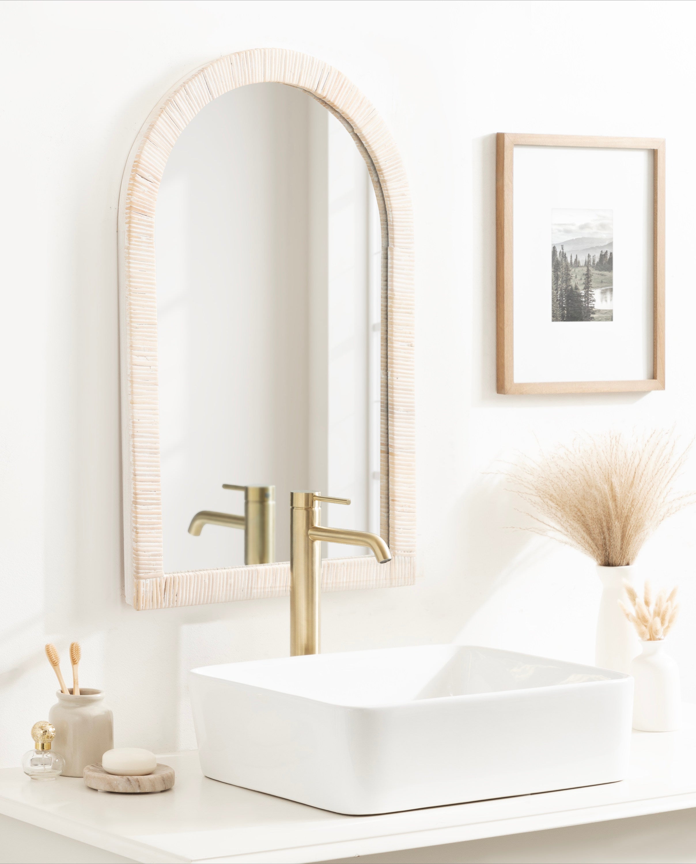 Arch Mirror 20x30 White 7