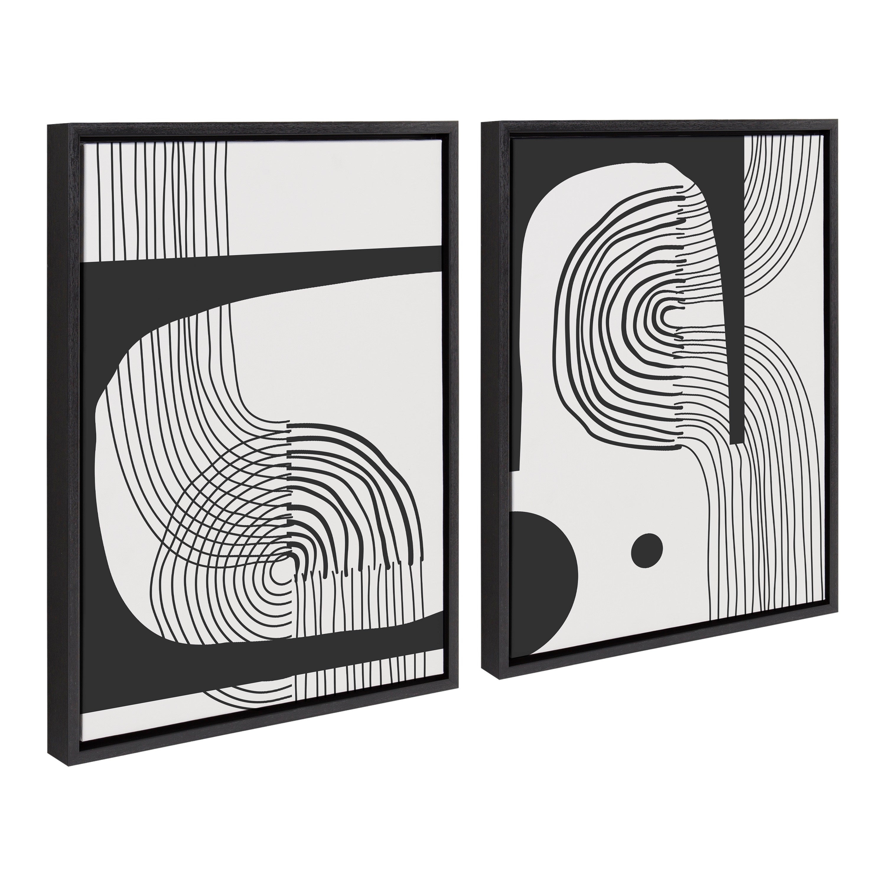 Art Set 2 Piece Set 18x24 Sylvie Black 1
