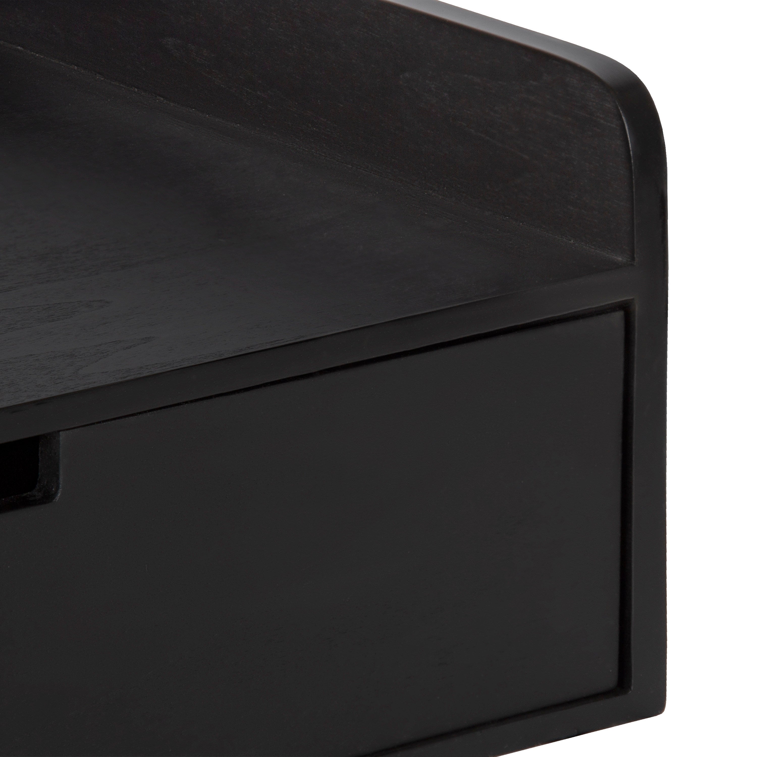 Floating Side Table Black 18x12x7 5