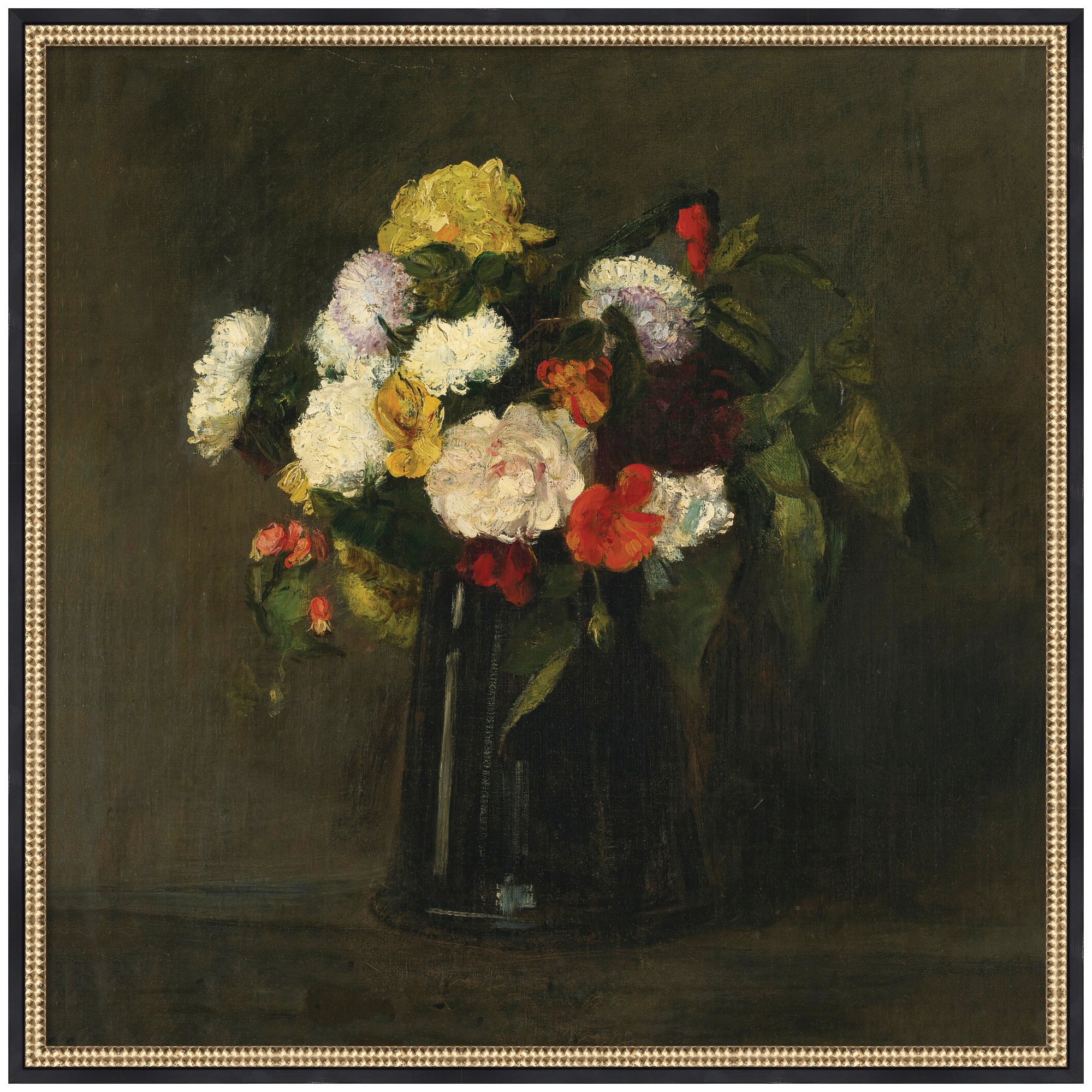 Mounted Canvas 34x34 Castellan Black 1