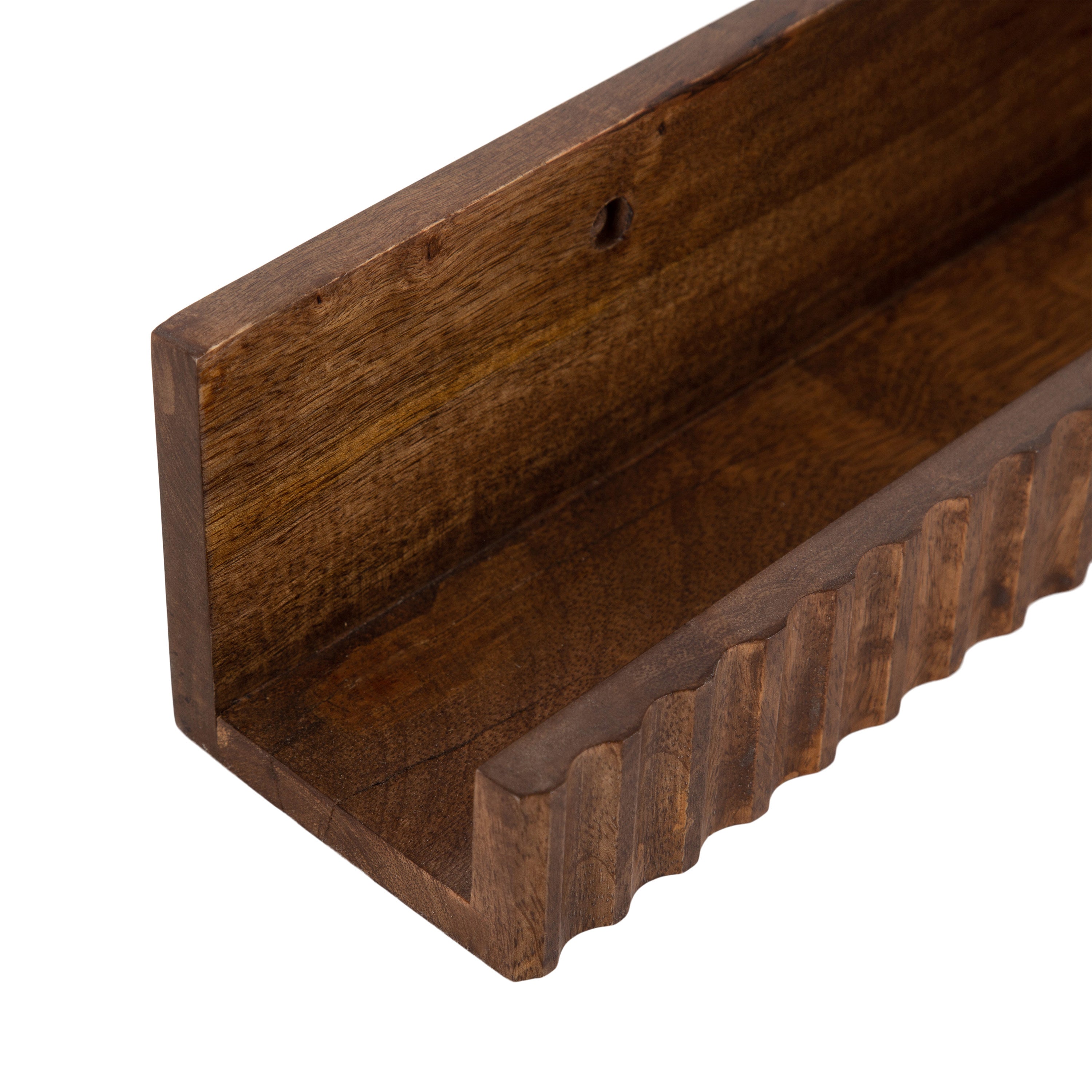 Floating Shelf Walnut Brown 2 Piece 24 Inch 3