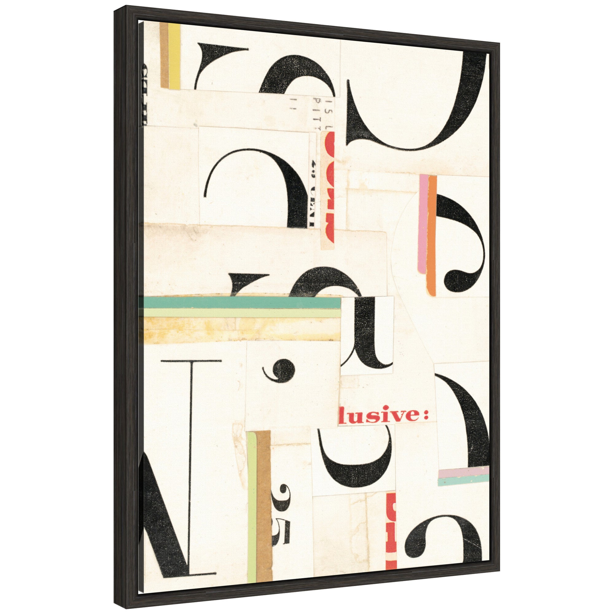 Typography White FC by Felicia Dadak Framed Canvas Wall Art Print
