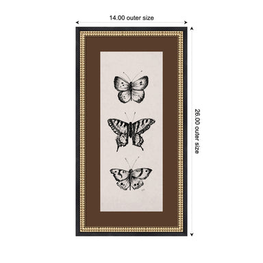 Framed Art 14x26 Brown Matted to 8x20 Castellan Black 2