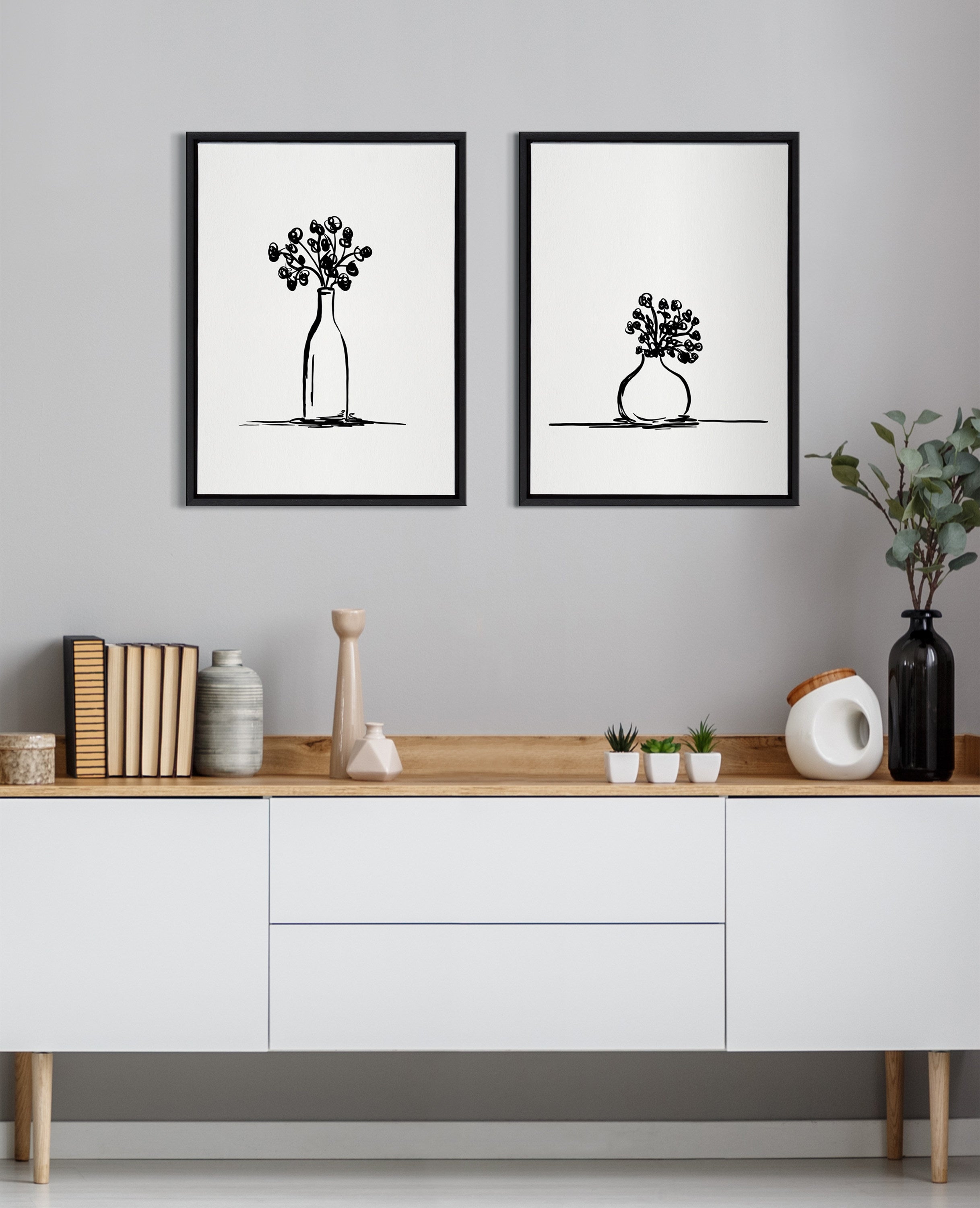 Art Set Sylvie Black 2 Piece Set 18x24 7