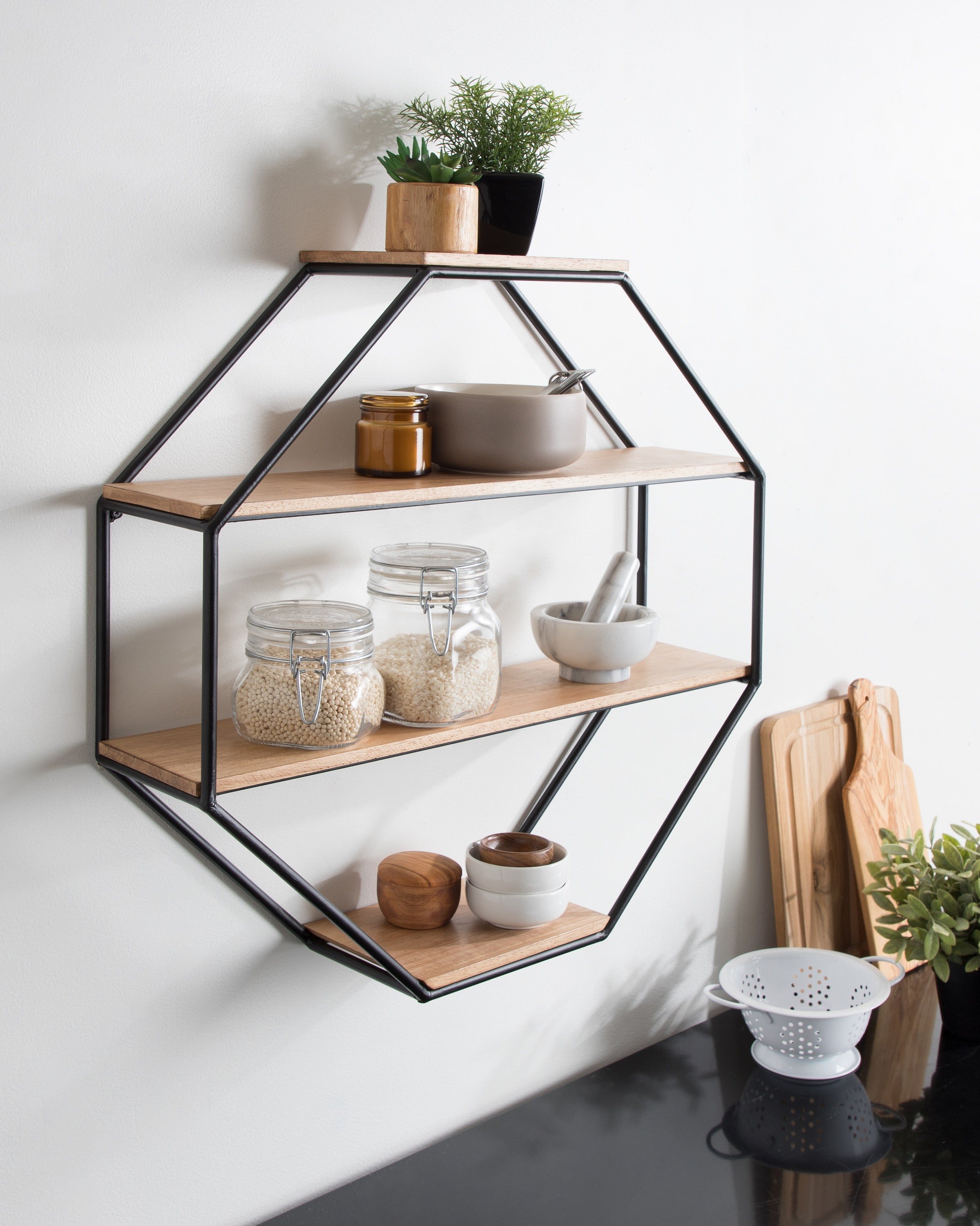 Accent Shelf Rustic Brown 24x24 7