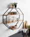 Accent Shelf Rustic Brown 24x24 7