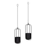 Nobrey Metal Hanging Planter Set