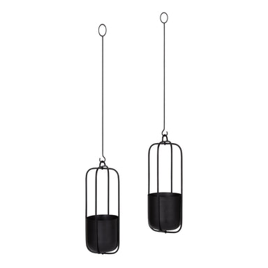 Hanging Planter Black 2 Piece 1