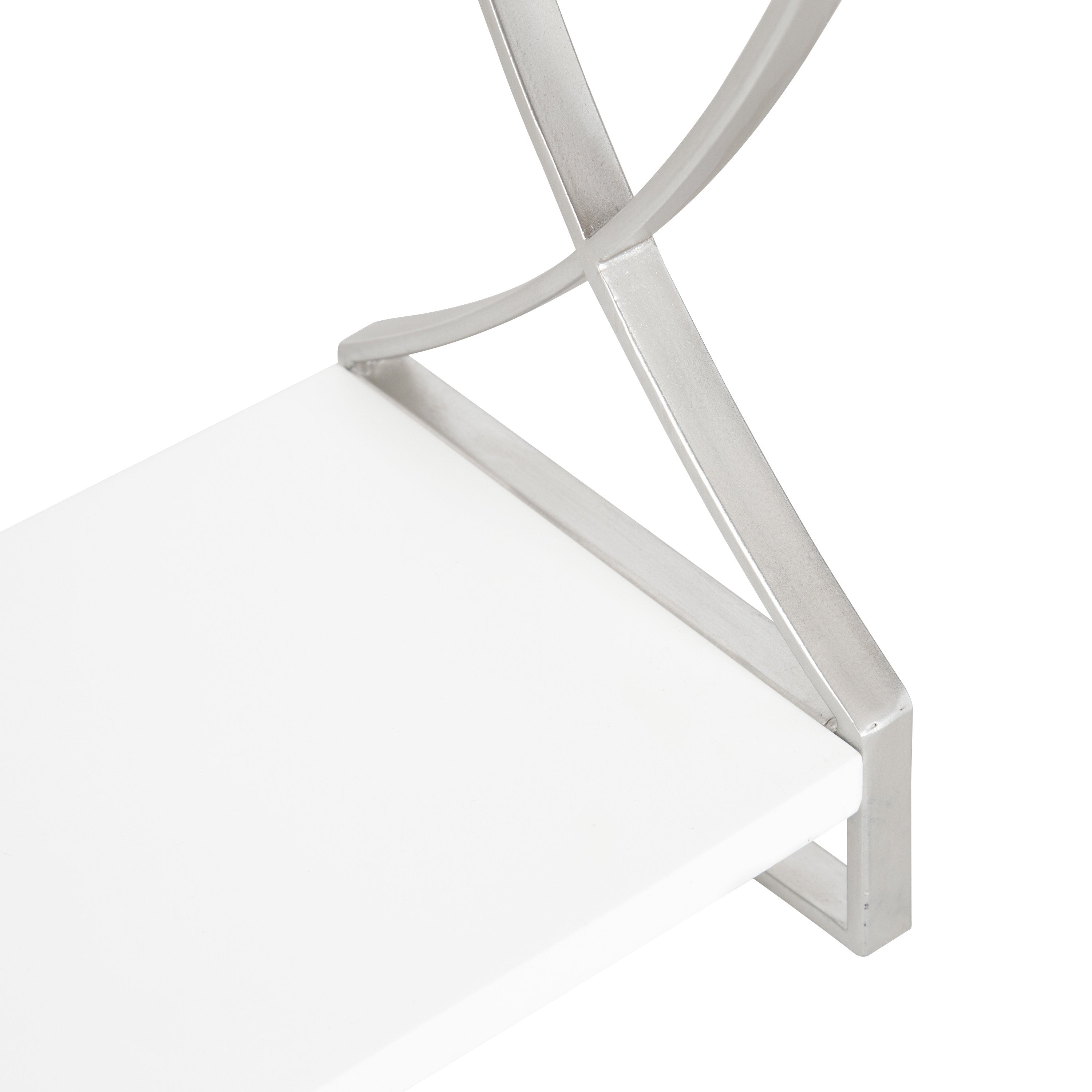 Accent Shelf 18x7x28 Silver White 4