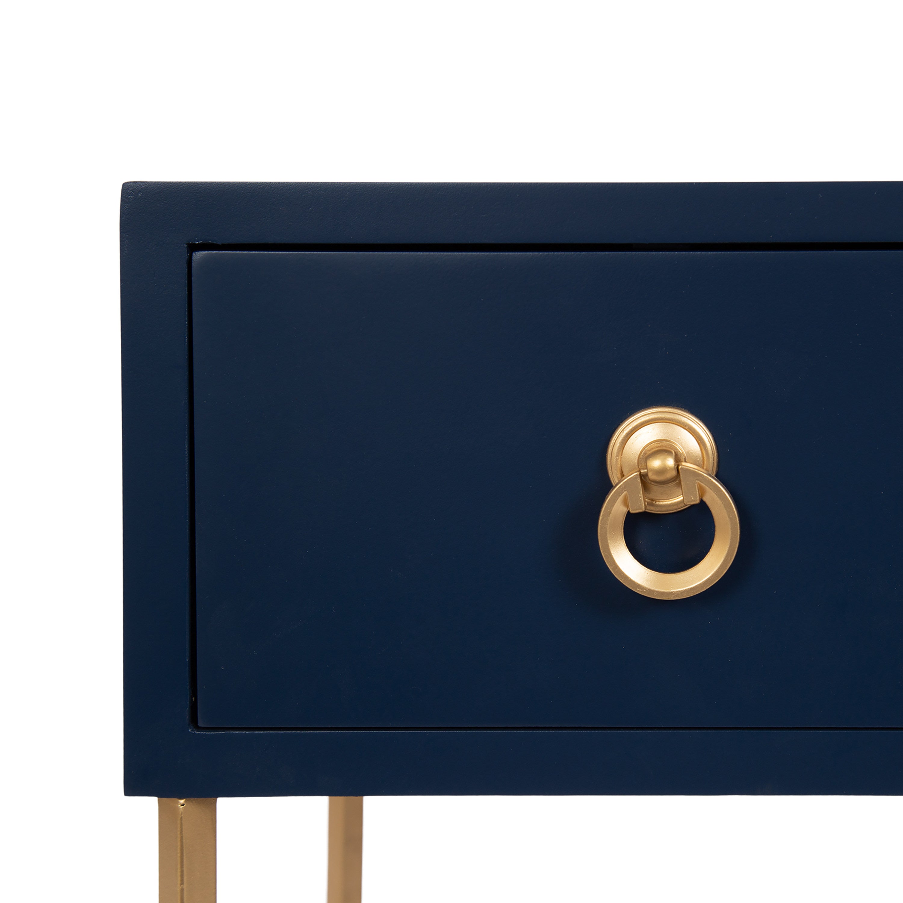 Tea Table Navy Blue Gold 12x12x30 4