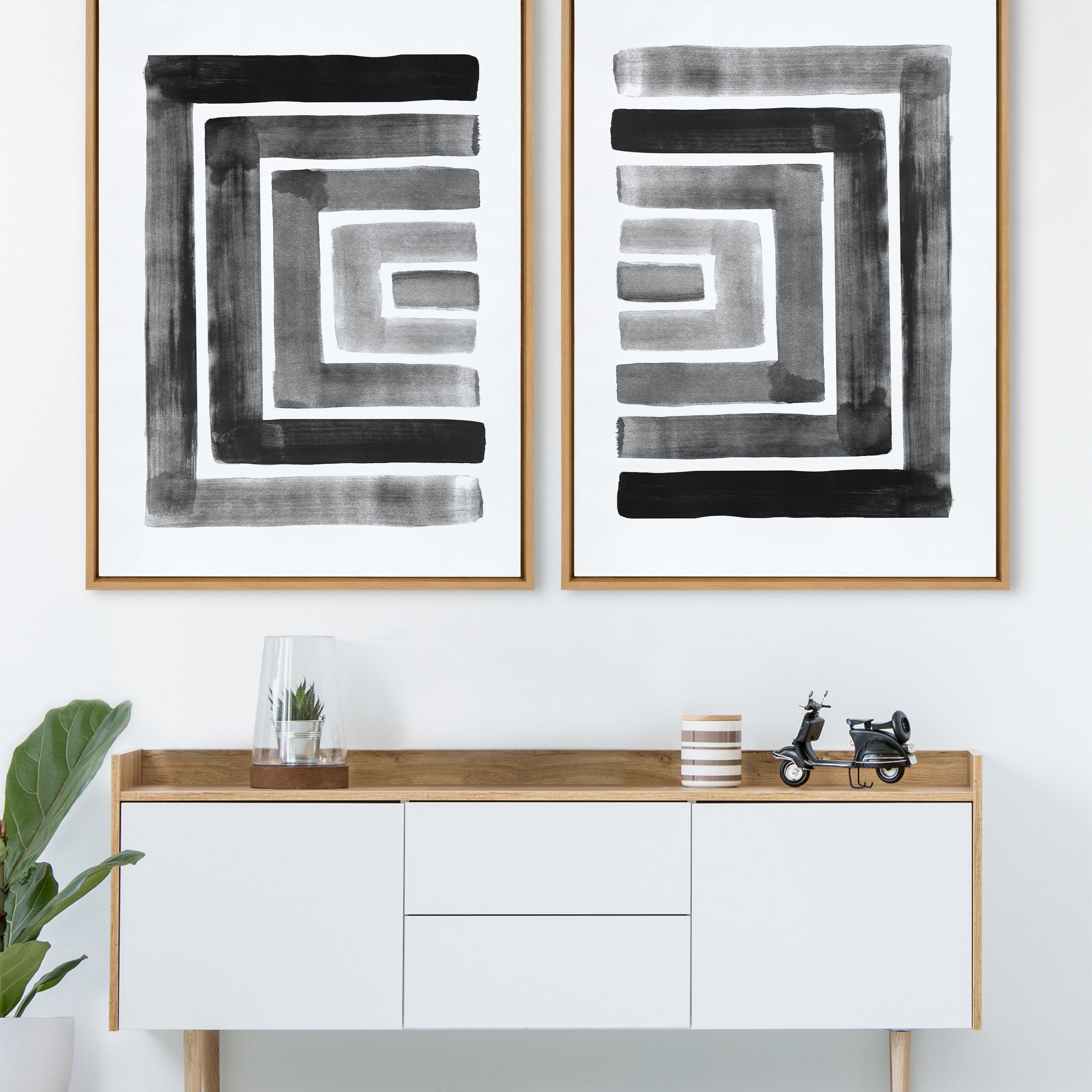 Framed Canvas 31.5x41.5 Sylvie Natural 6