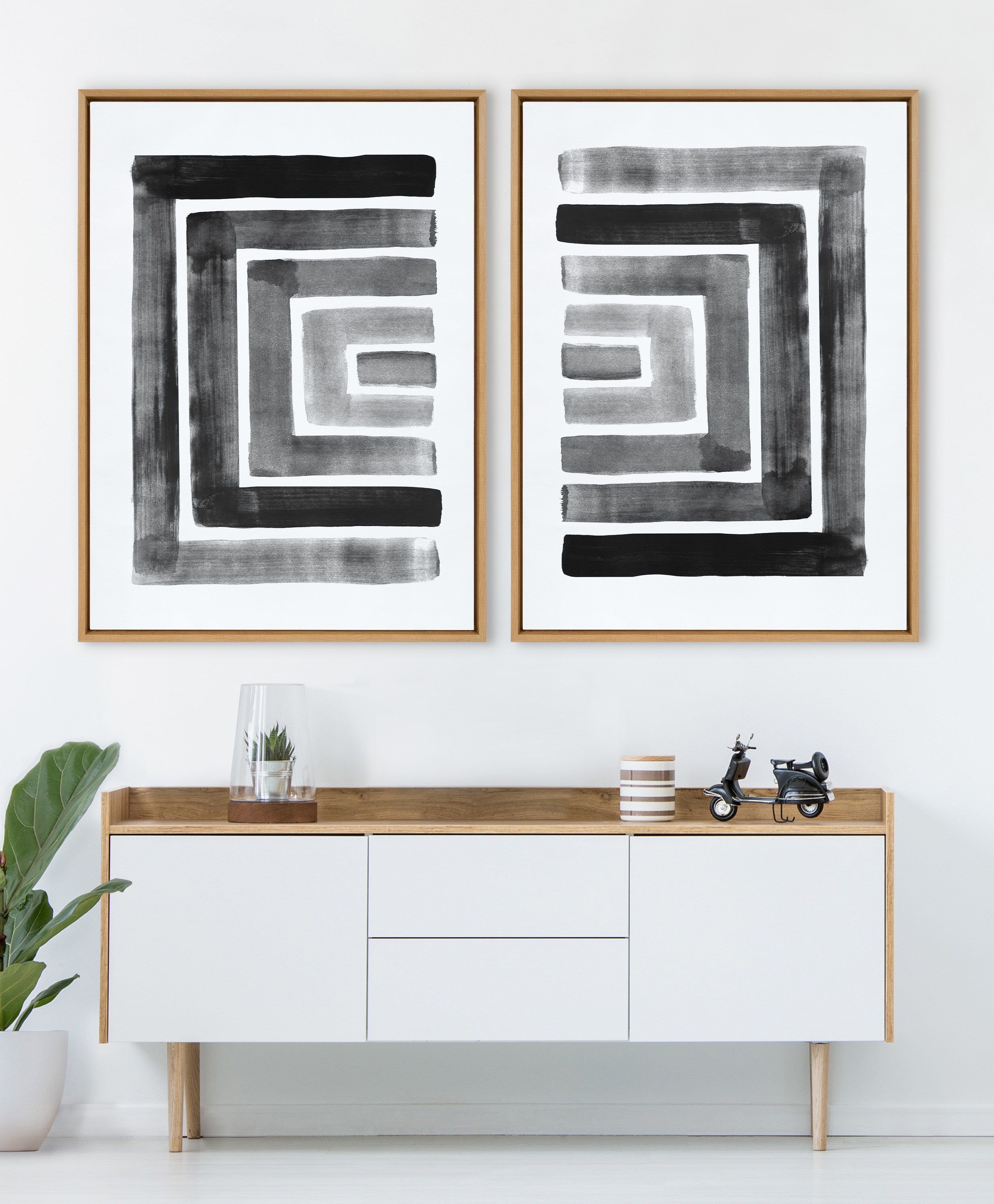 Framed Canvas 31.5x41.5 Sylvie Natural 6