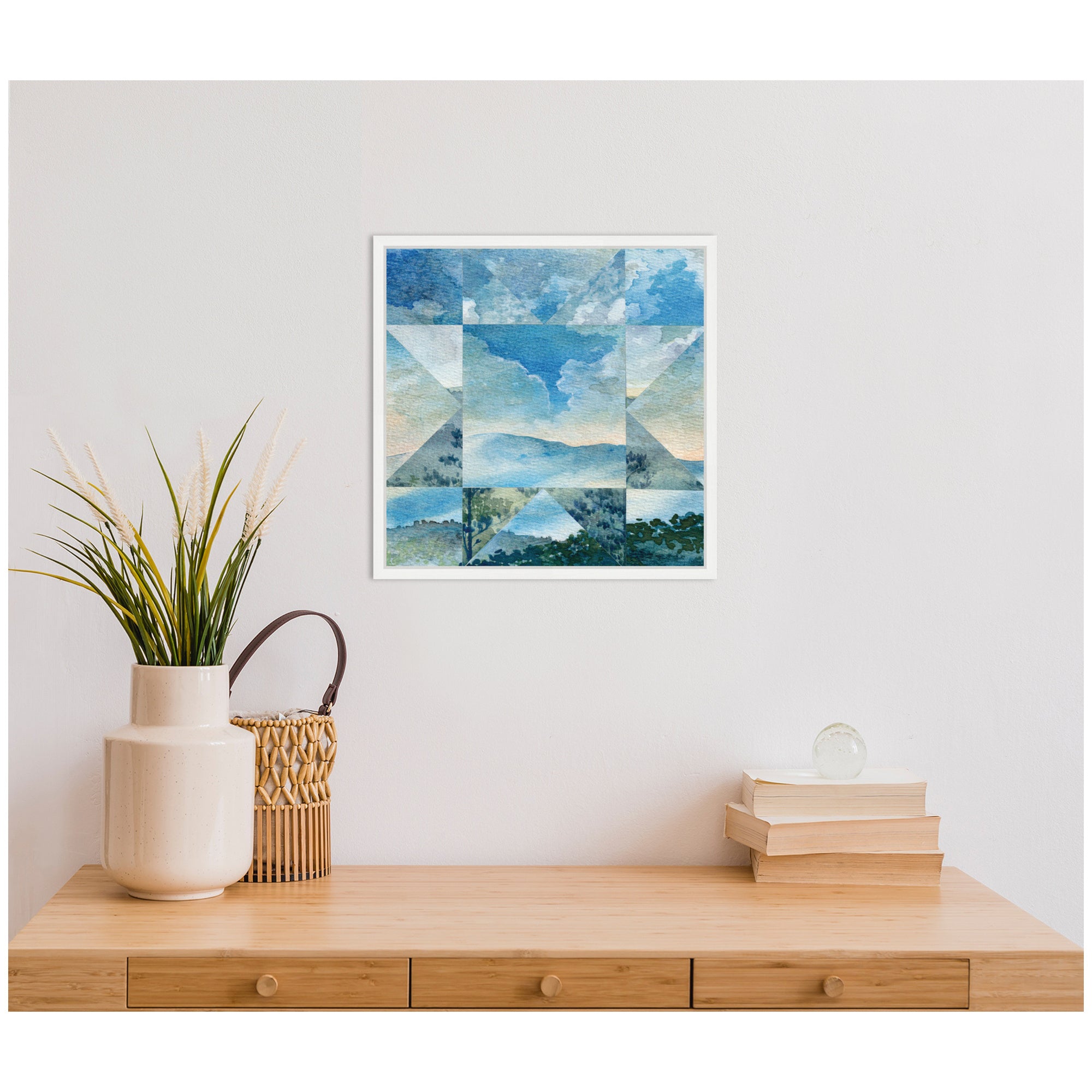 Framed Canvas 16x16 Sylvie White 6
