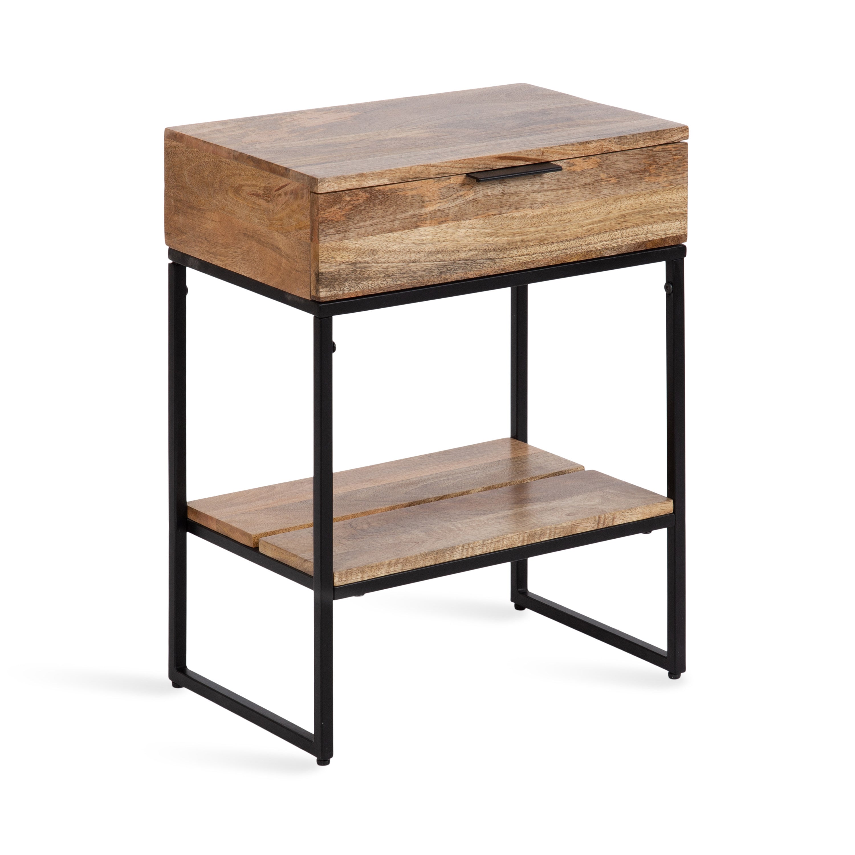 Side Table Natural Black 18x13x24 1