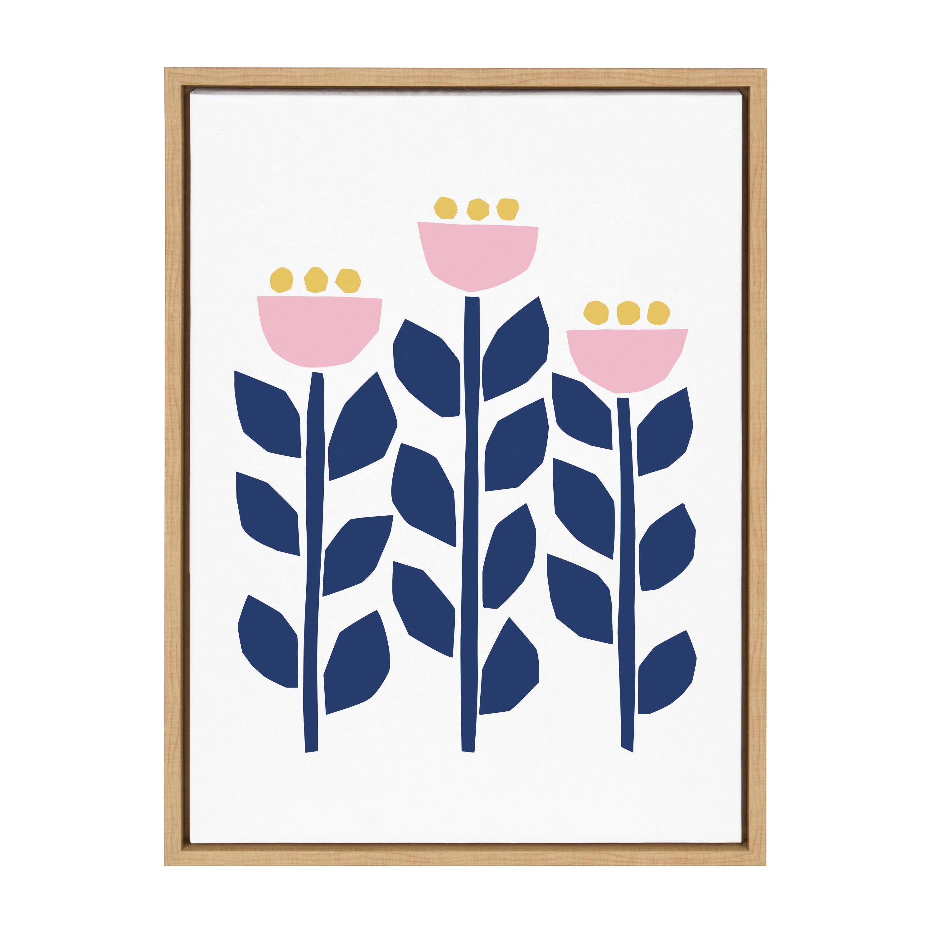 Sylvie Nordic Flowers Framed Canvas by Myriam Van Neste