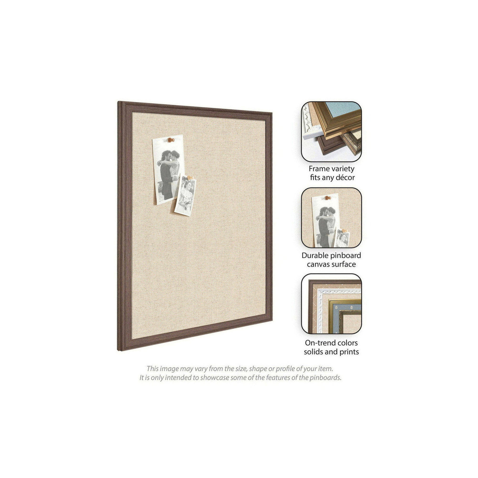 Pinboard 38x26 Mila Dark Silver 5