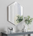 Hexagon Mirror White 22x31 6