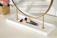Tabletop Mirror White Gold 18x22 8