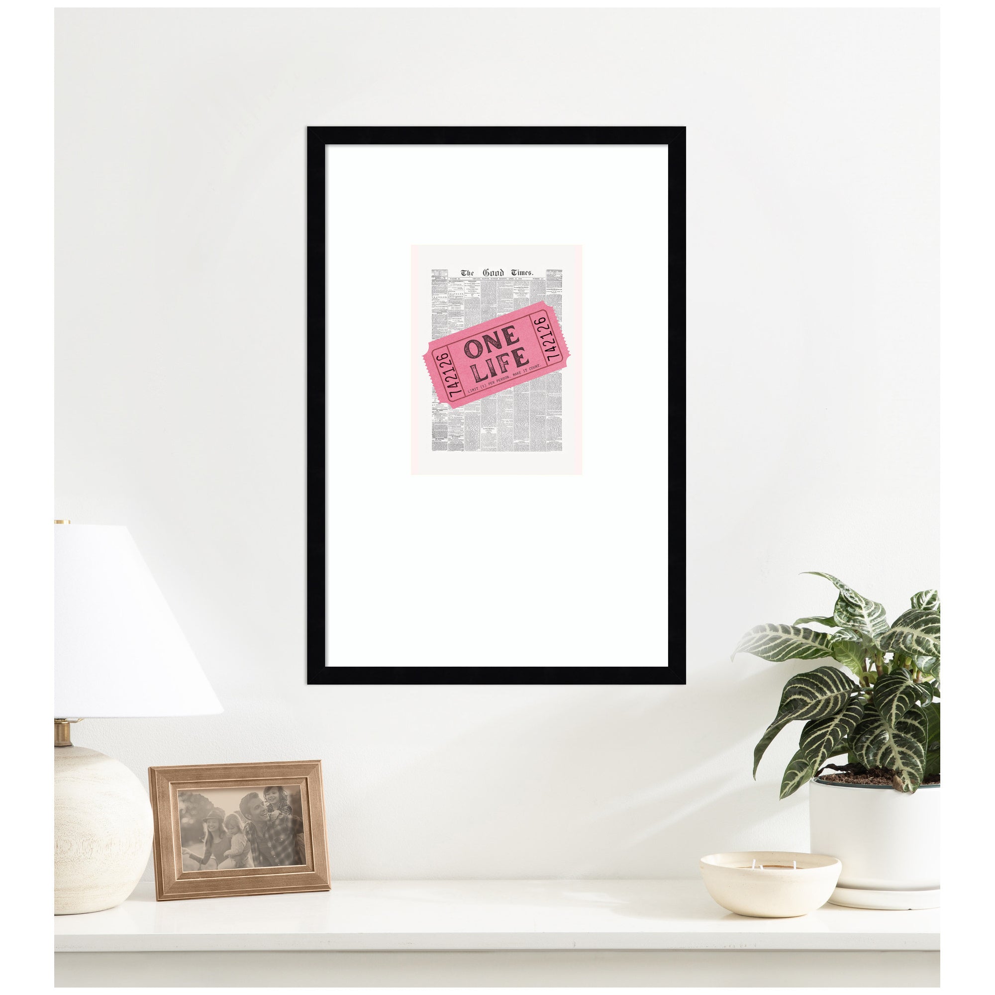 Ticket One Life by Honey Island Studio Framed Wall Art Print