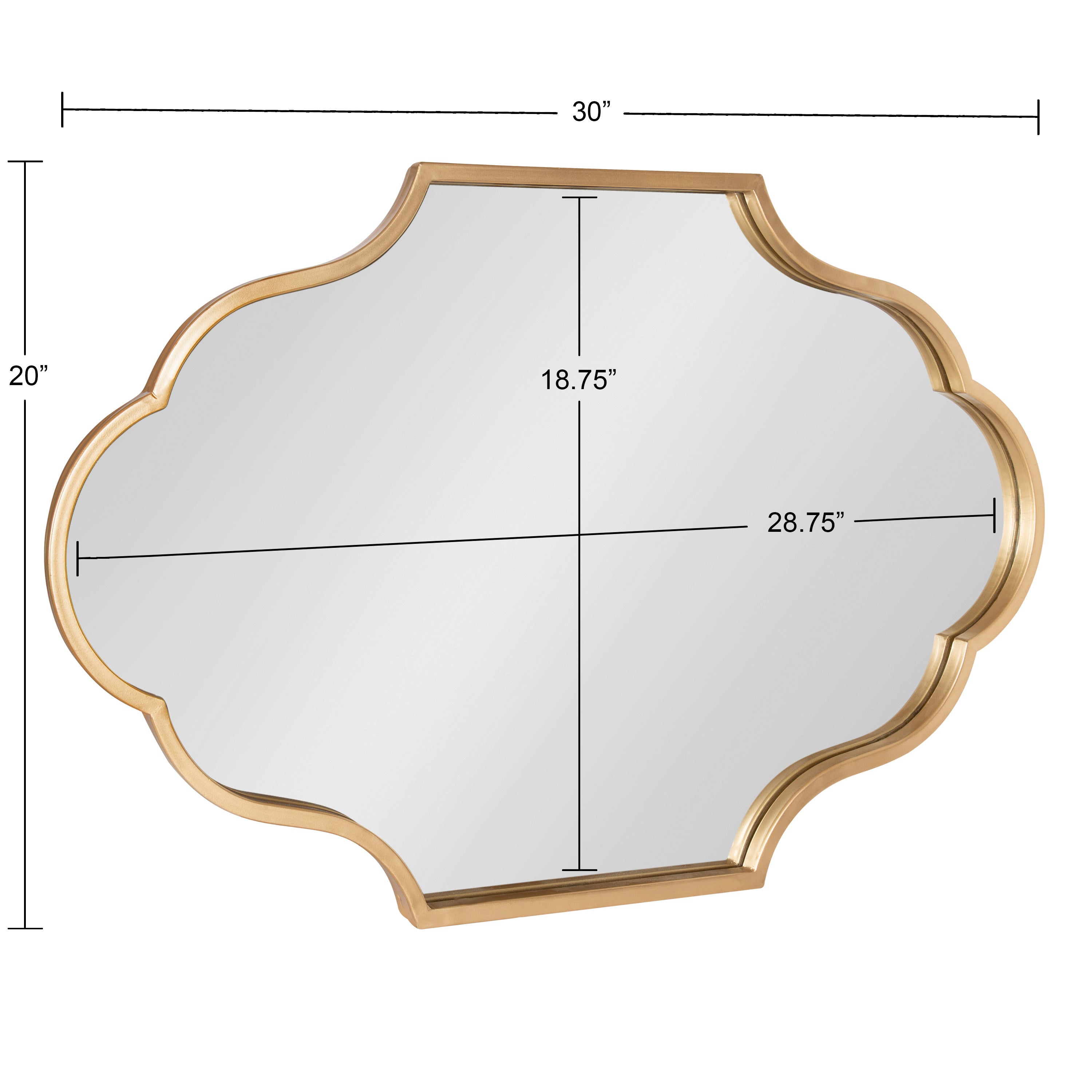 Scallop Mirror Gold 20x30 5