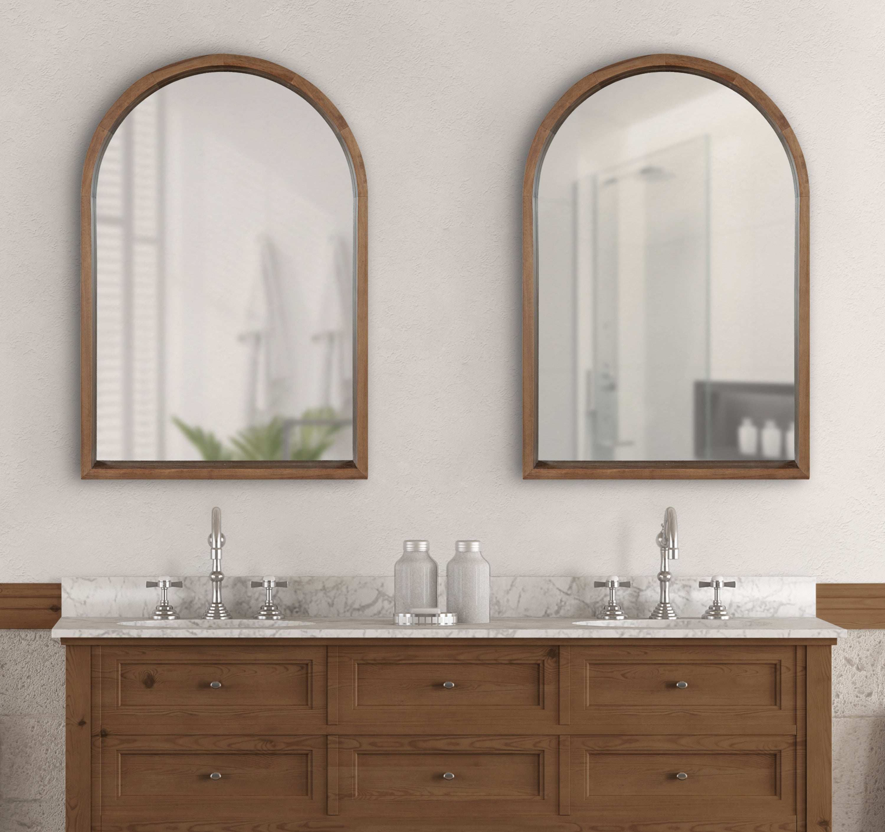 Arch Mirror Rustic Brown 20x30 7