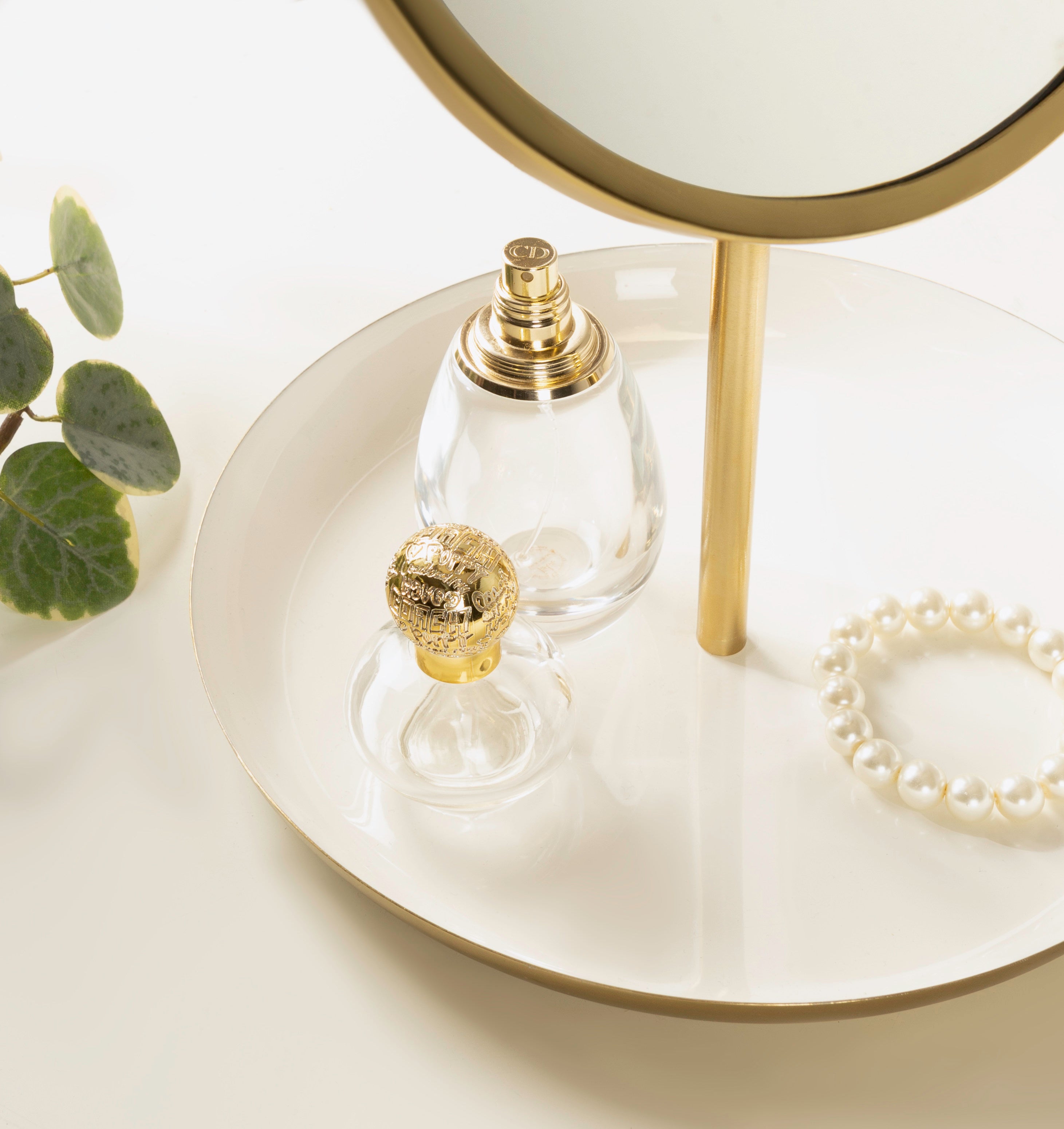 Tabletop Mirror White Gold 11x15 8