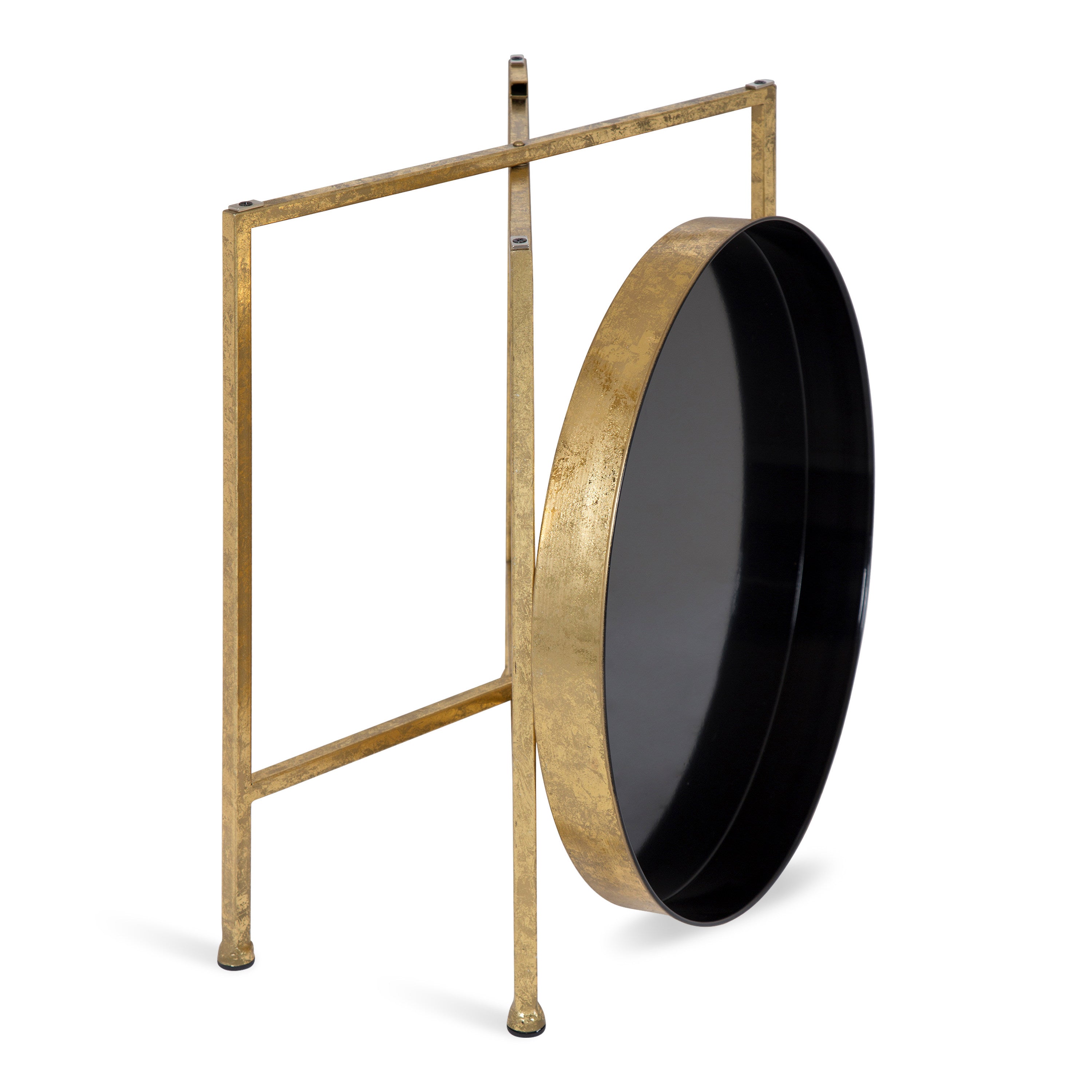 Side Table Black Gold 18.25x18.25x22 4