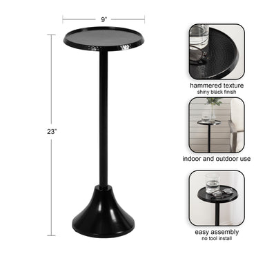 Drink Table Black 9x9x23 2