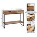 Console Table Natural Black 36x13x31 2