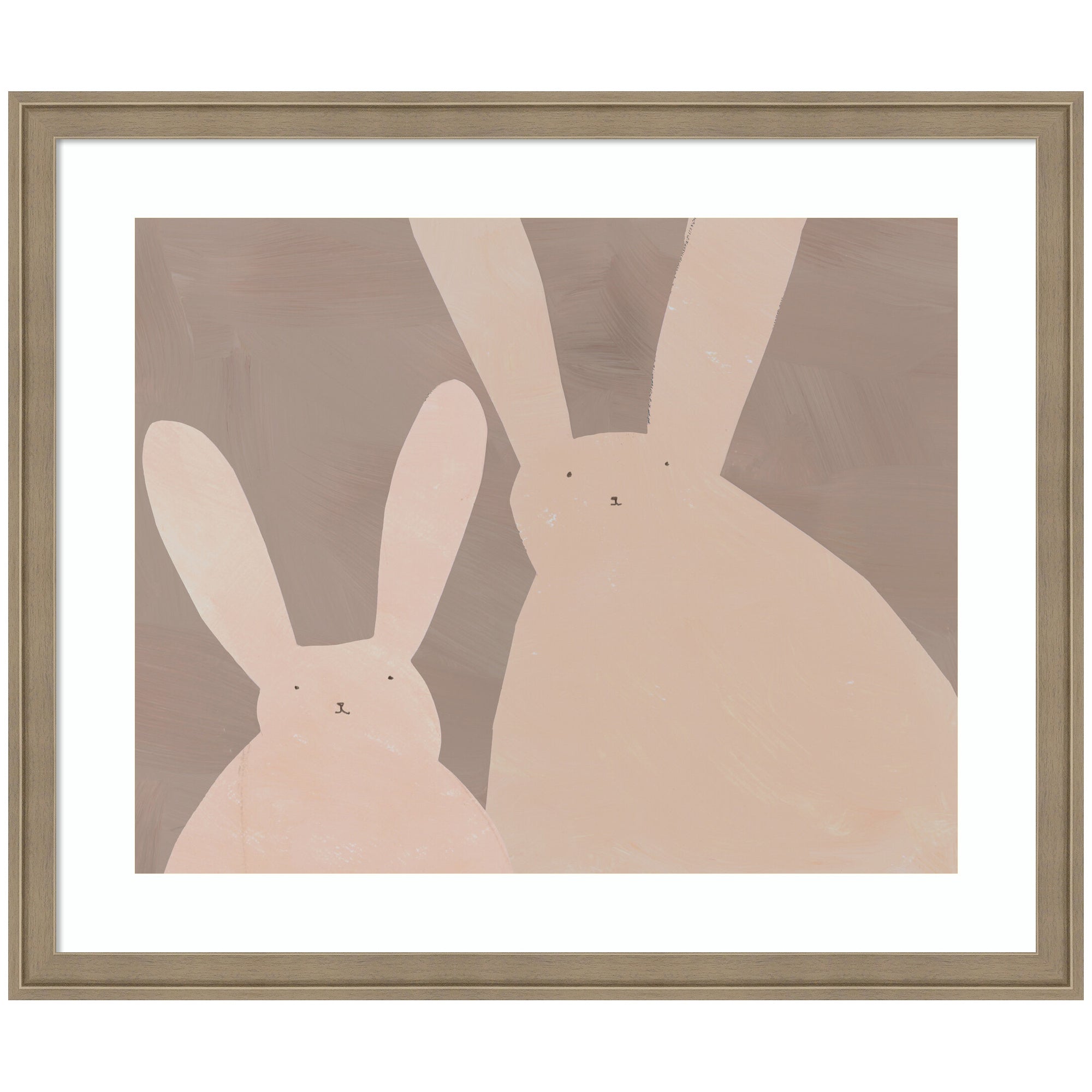 Bunny Mama and Baby II by Alicia Abla Framed Wall Art Print