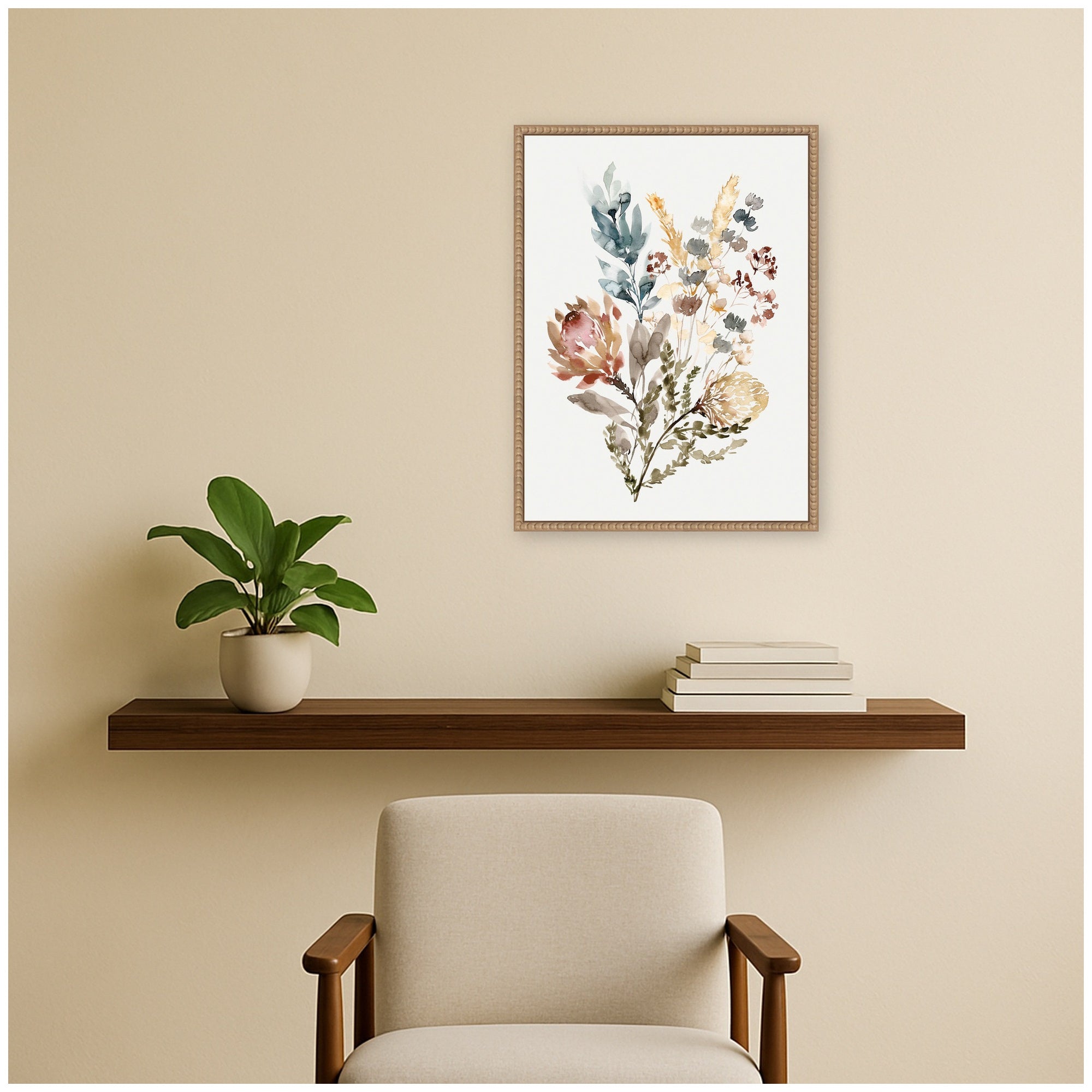 Framed Canvas 18x24 Sylvie Beaded Rustic Natural 7