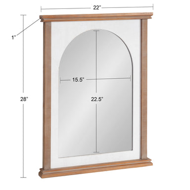 Arch Mirror Rustic Brown White 22x28 5