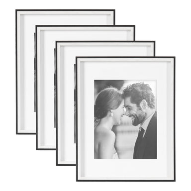 Wall Frame 11x14 matted to 8x10 Black White 1