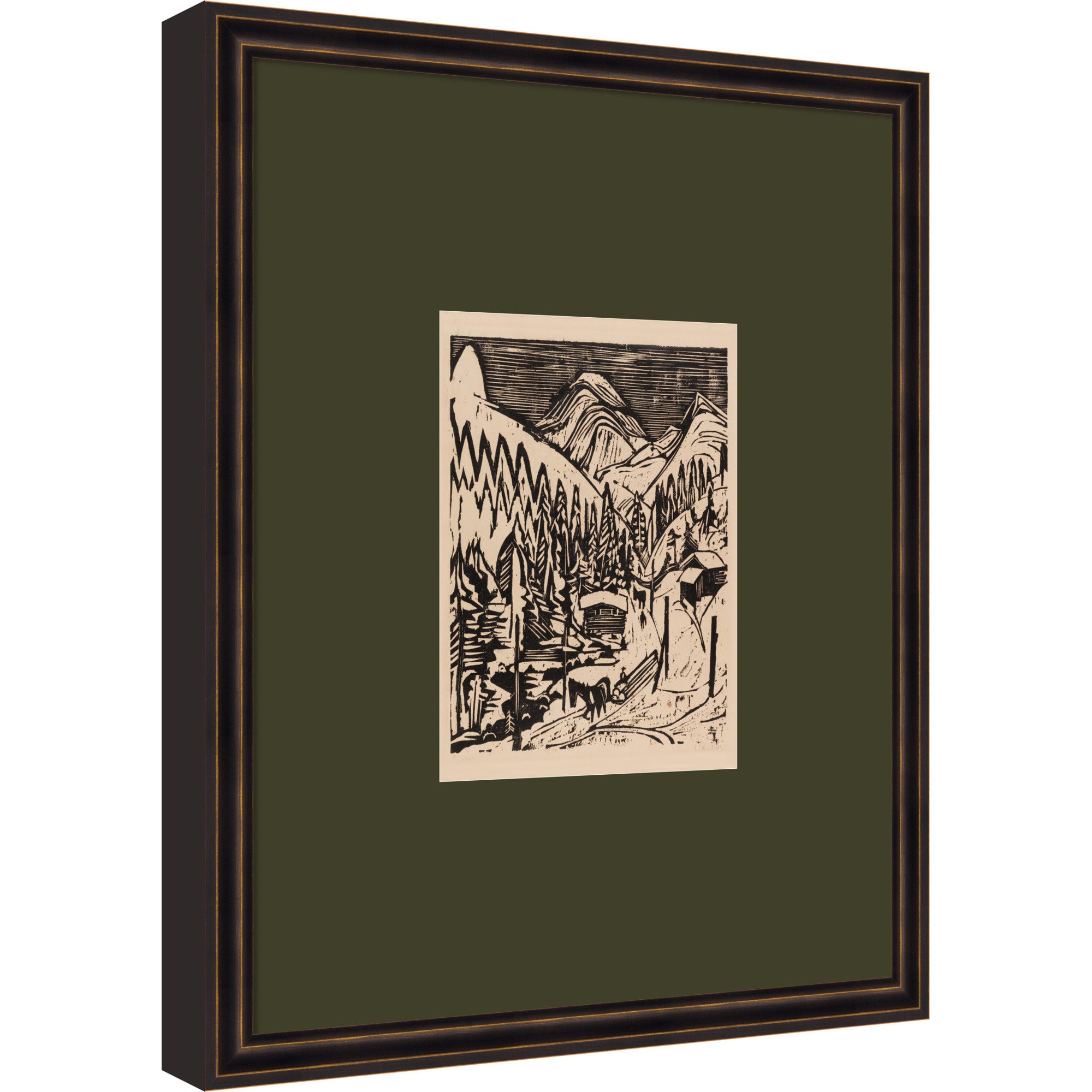 Framed Art Dark Bronze Scoop 18x22 1