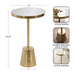 Side Table Mirror Gold 14x14x24 2