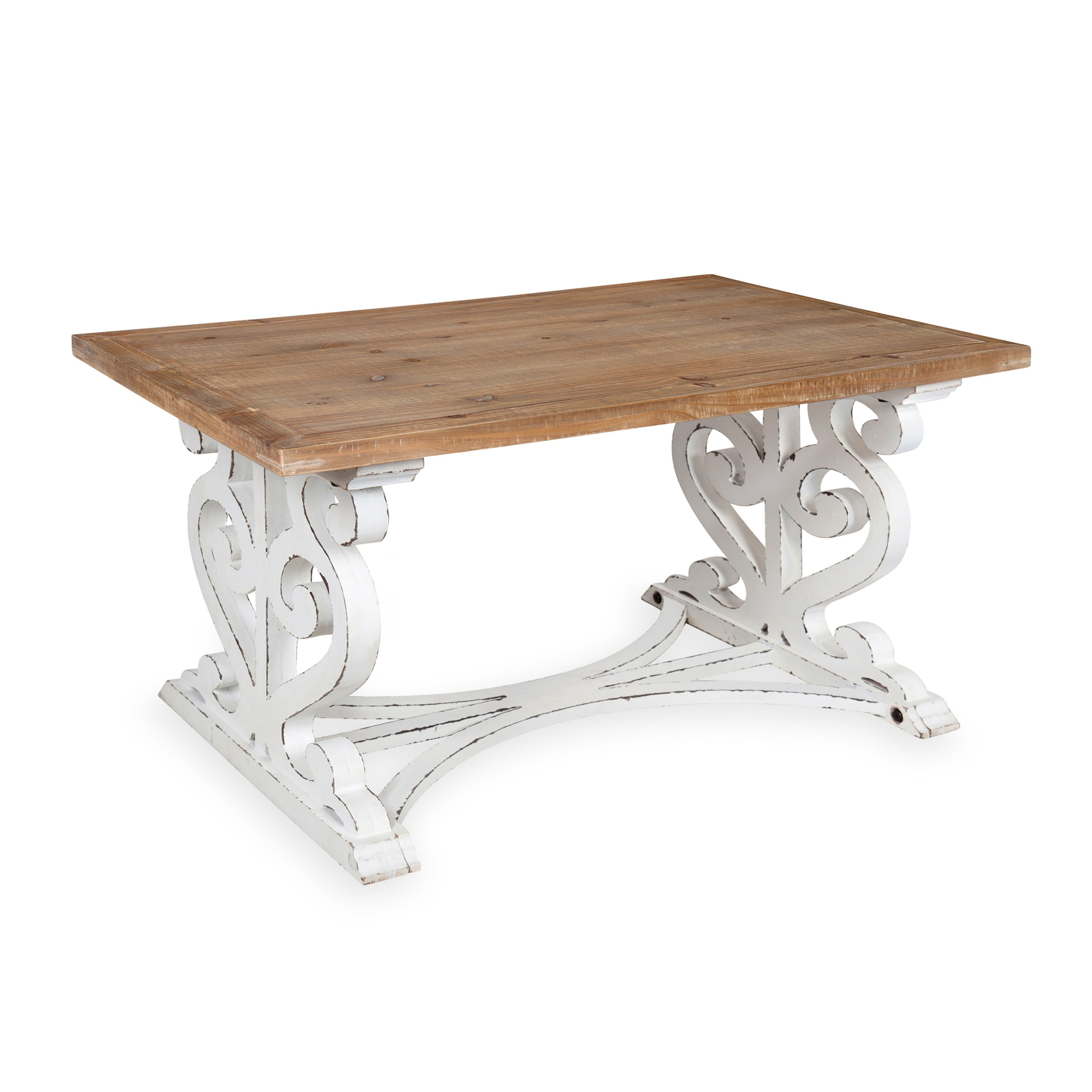 Wyldwood Rustic Carved Wood Coffee Table