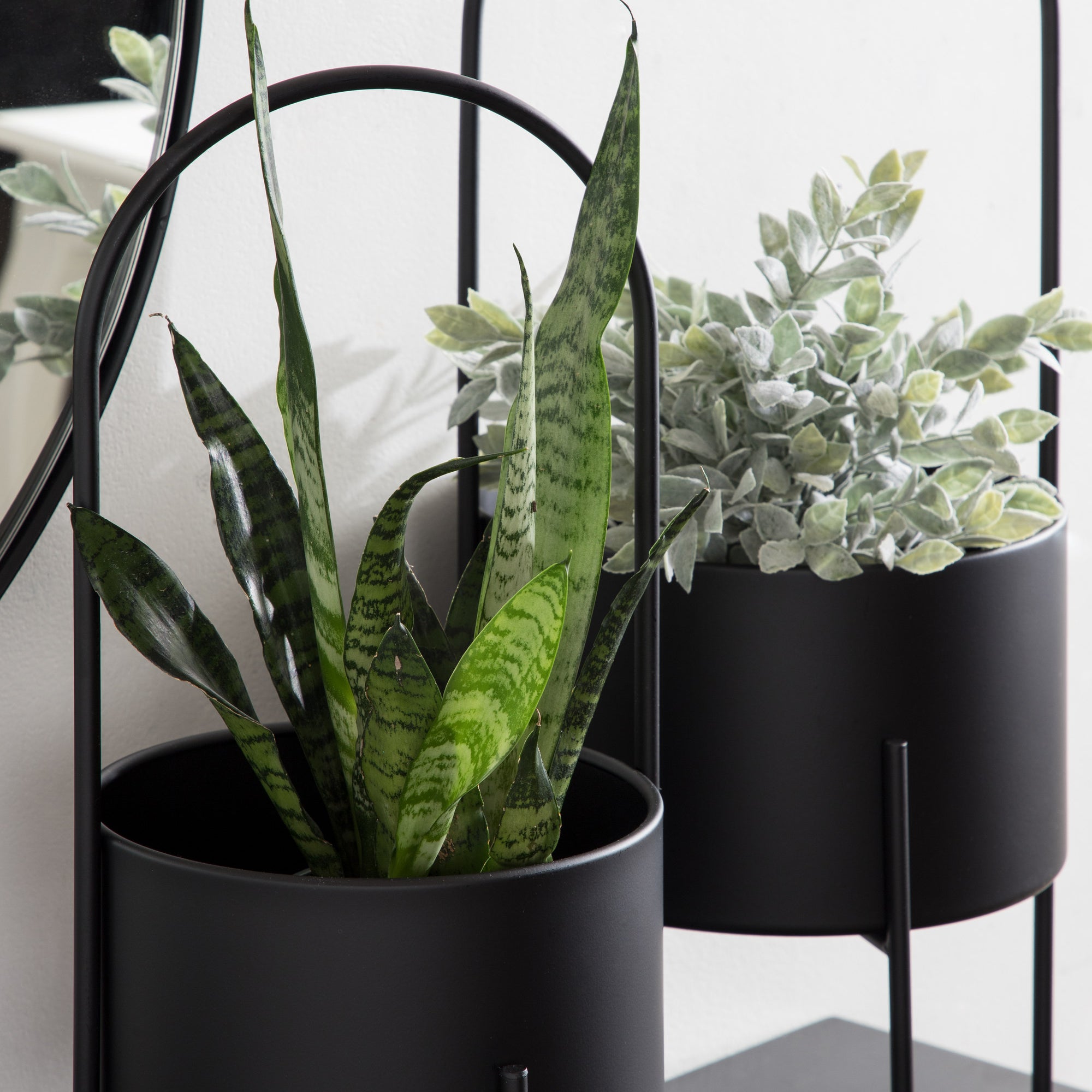 Freestanding Planter 2 Piece Black 7