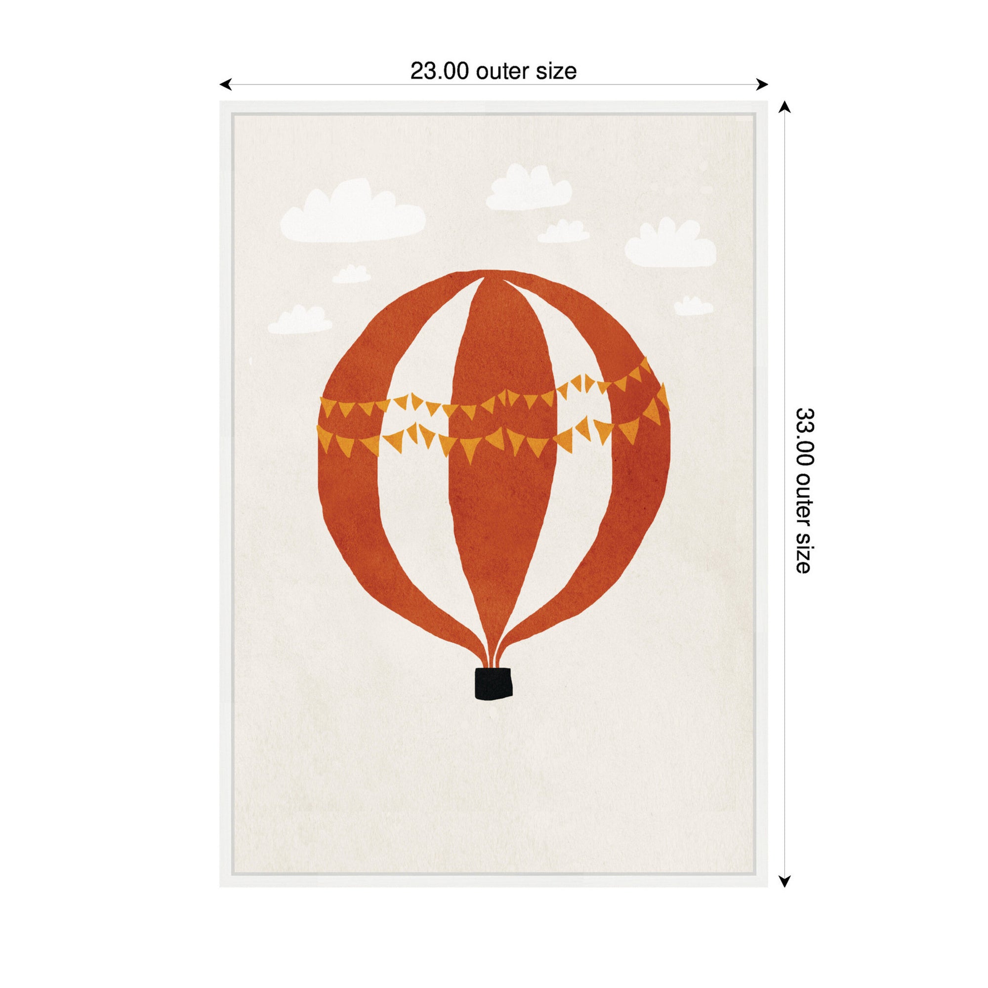 Hot Air Balloon II by July Art Prints Framed Canvas Wall Art Print