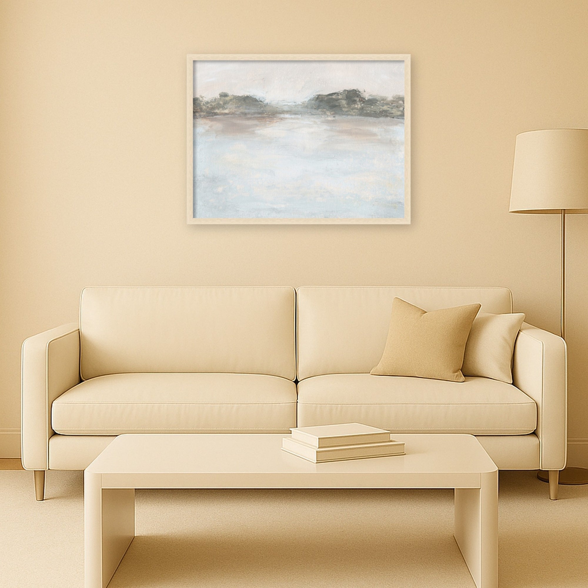 Mounted Canvas 38x29 Woodgrain Stripe Blonde 6