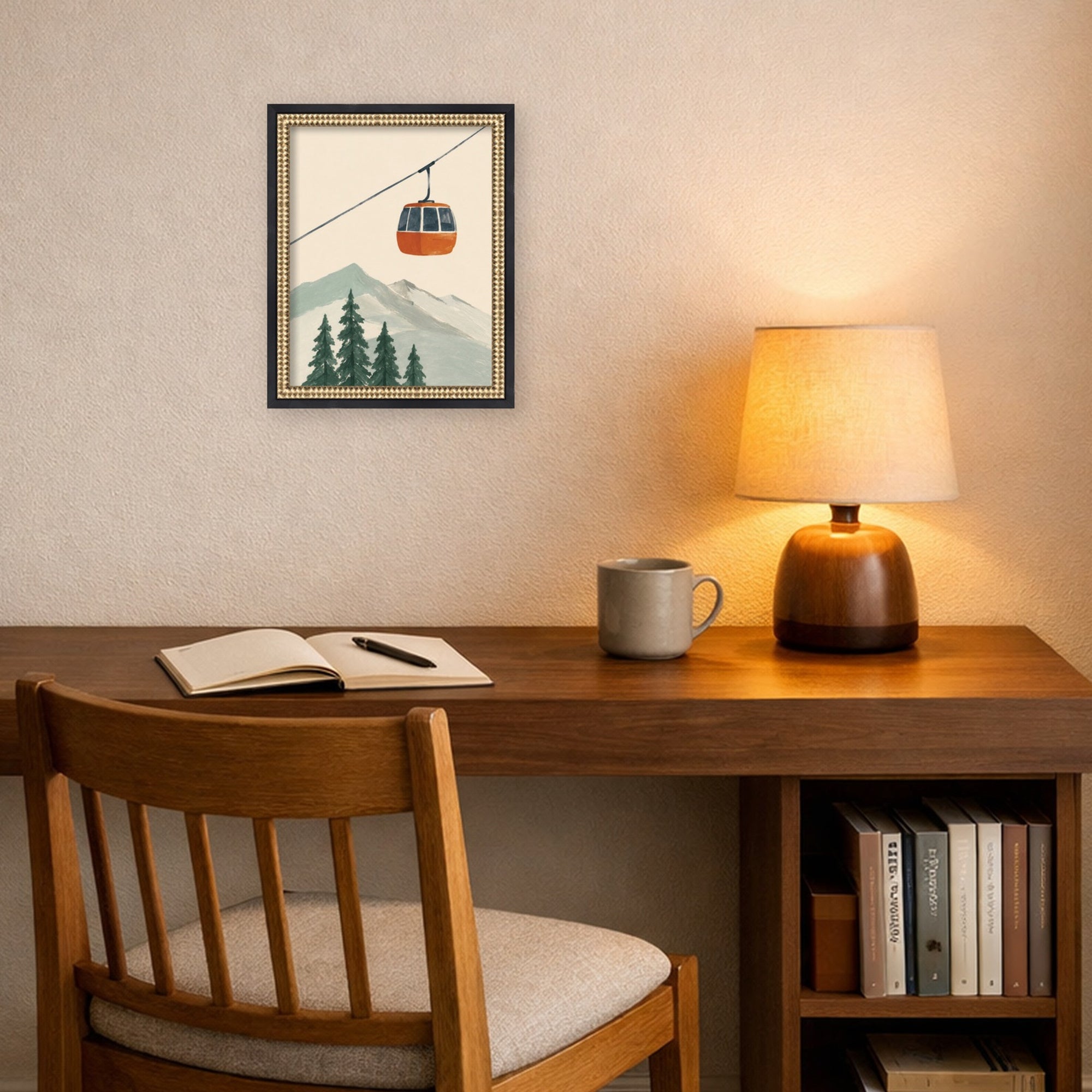 Mounted Canvas Castellan Black 13x16 6