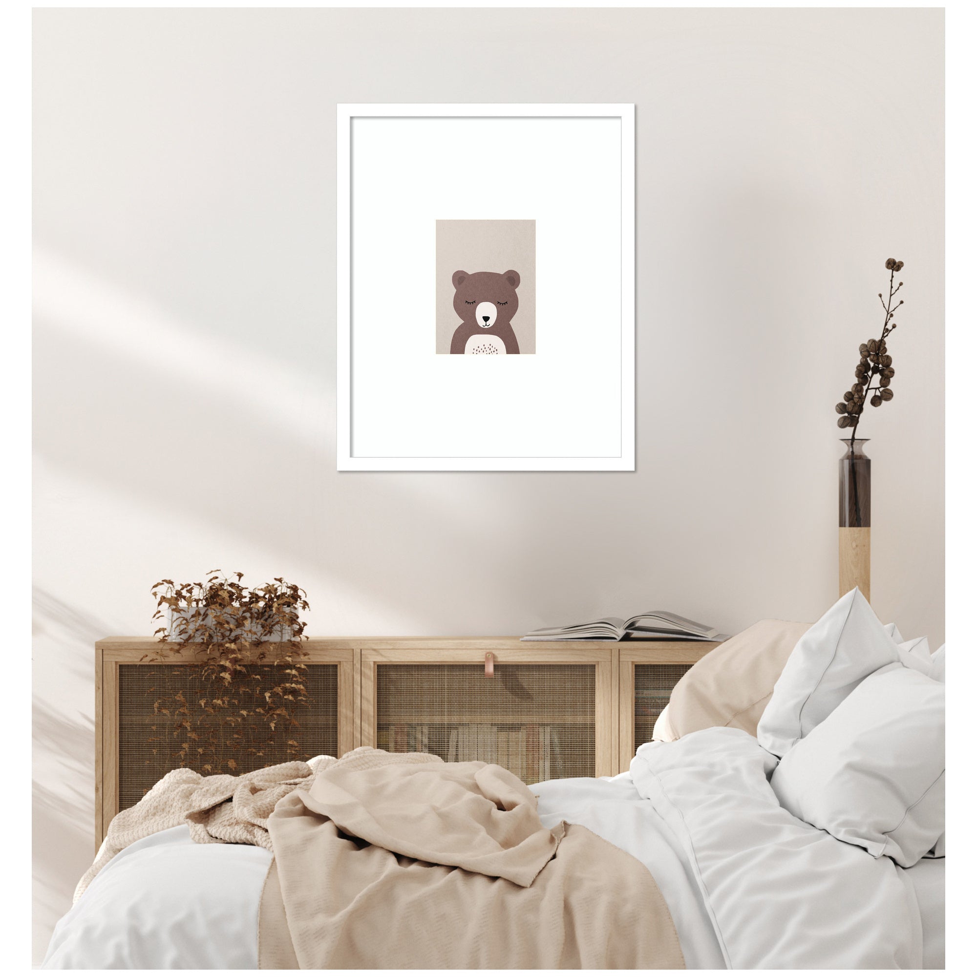 Bear by July Art Prints Framed Wall Art Print