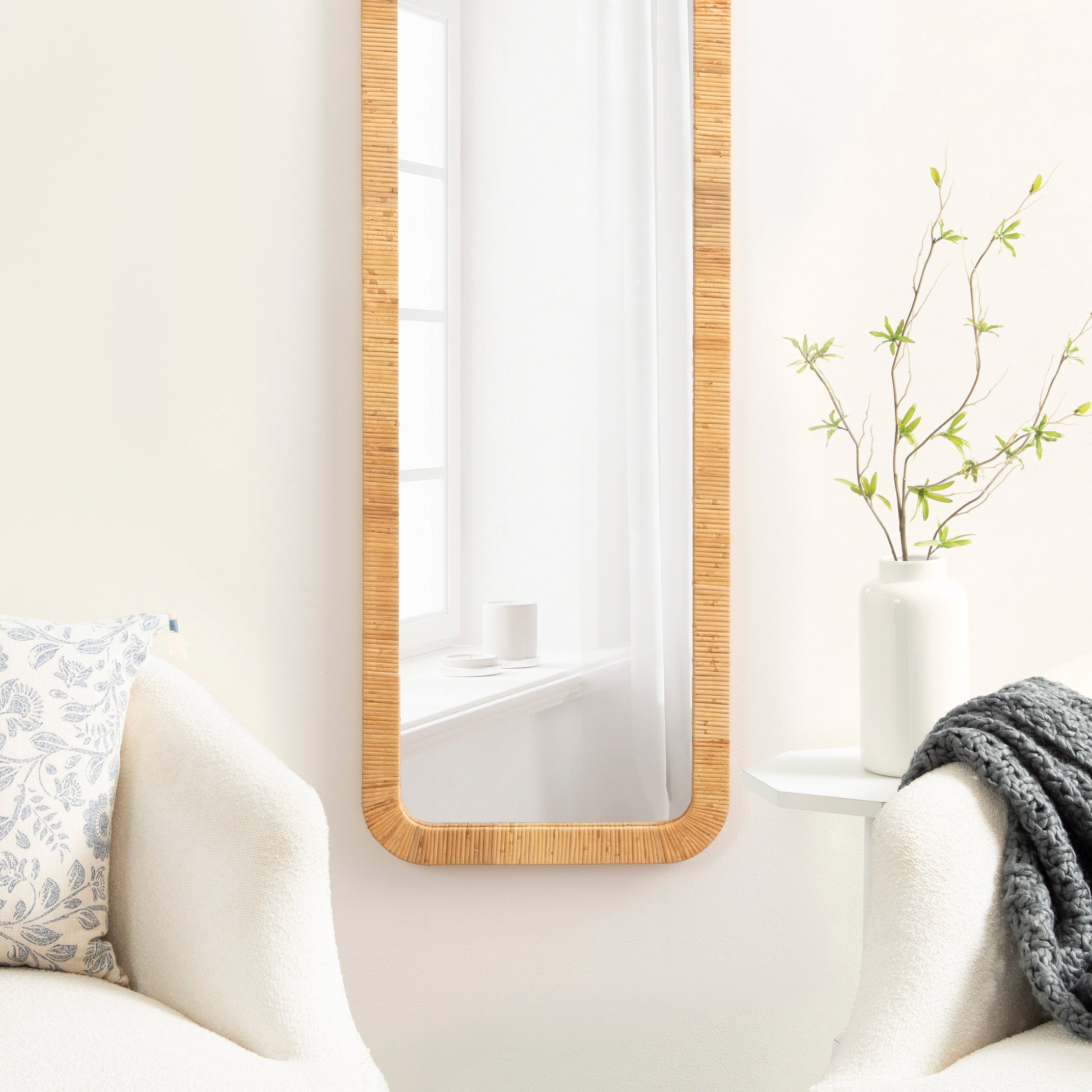 Full Length Mirror 18x48 Natural 7