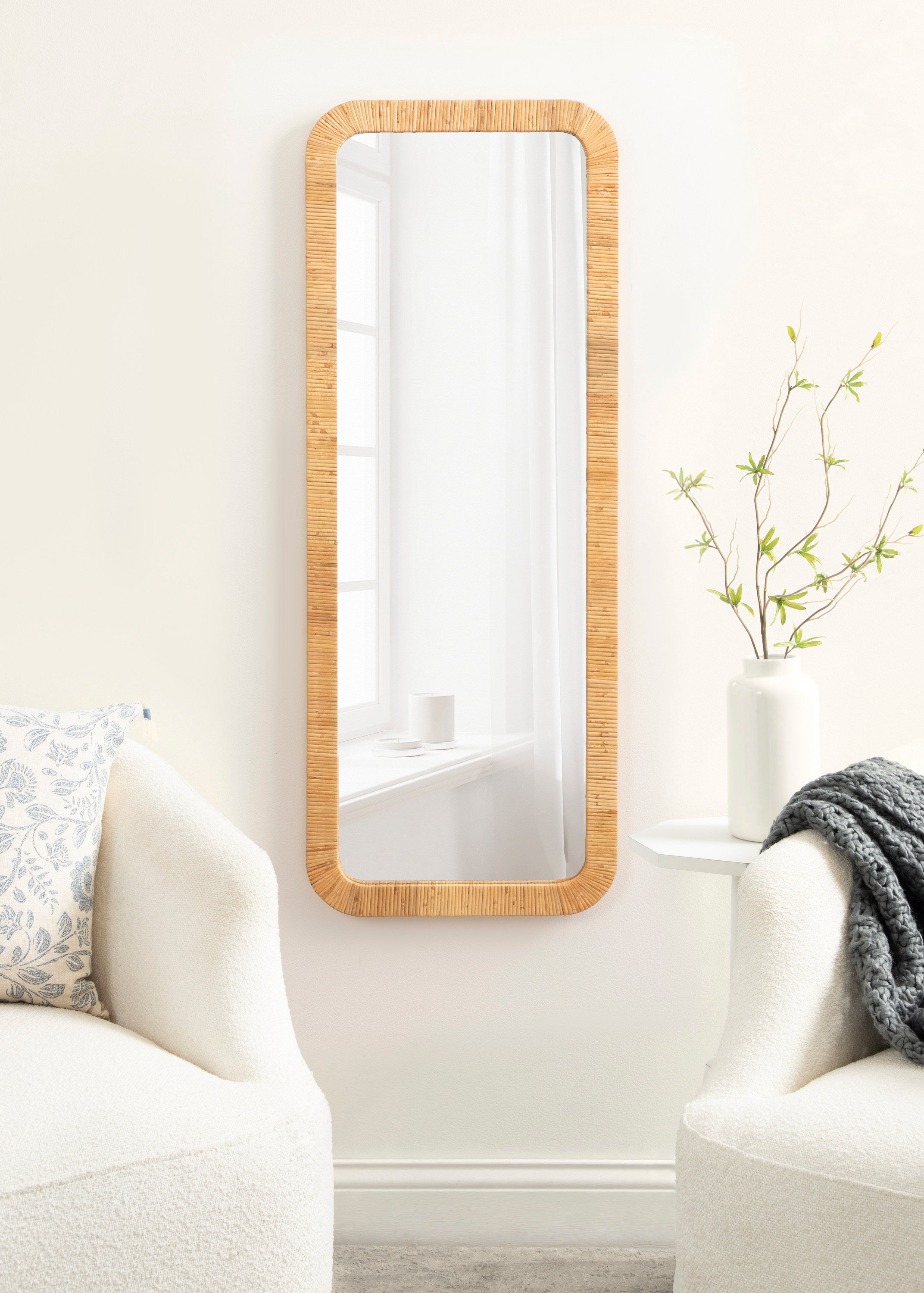 Full Length Mirror 18x48 Natural 7