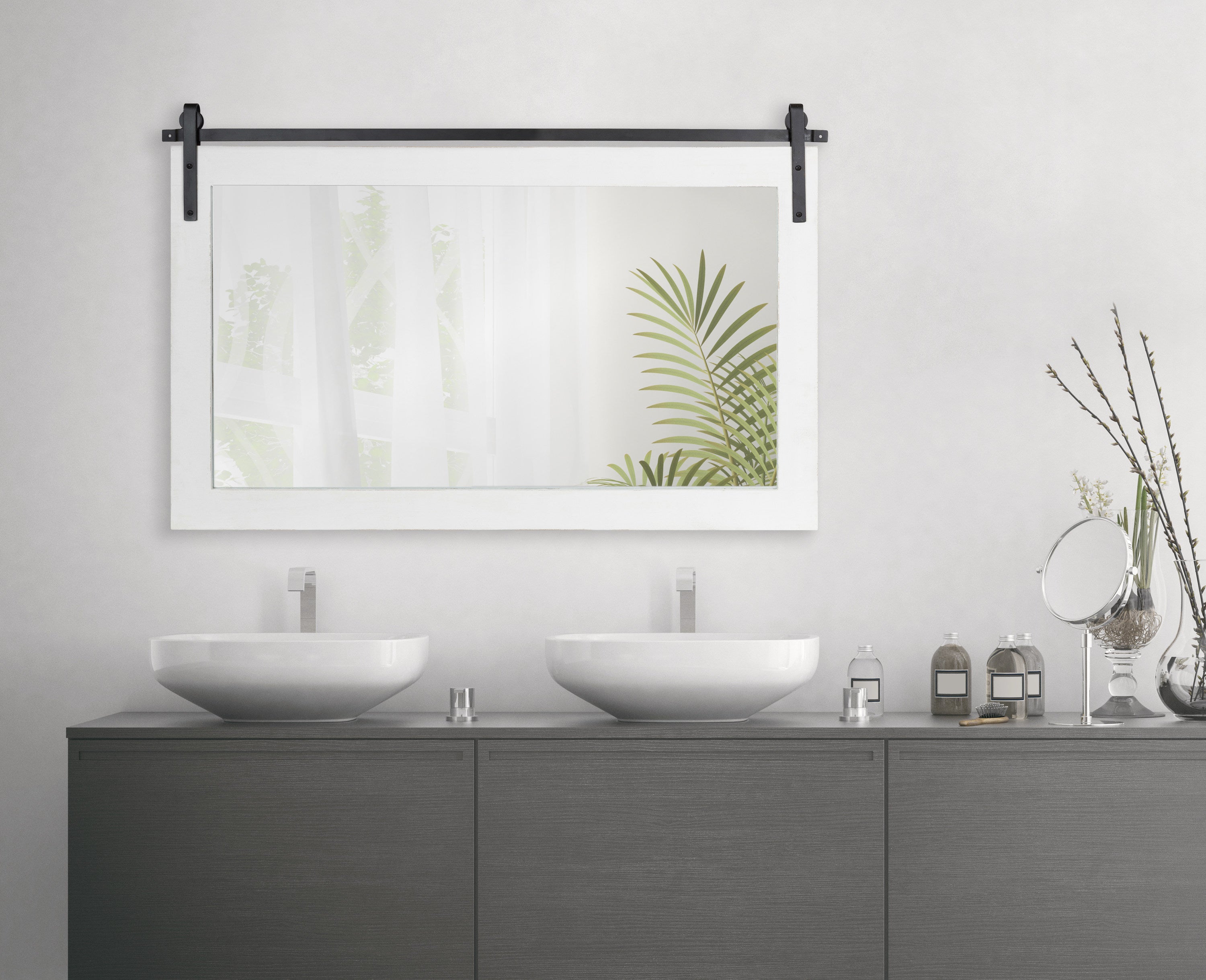 Rectangle Mirror White 40x26 6