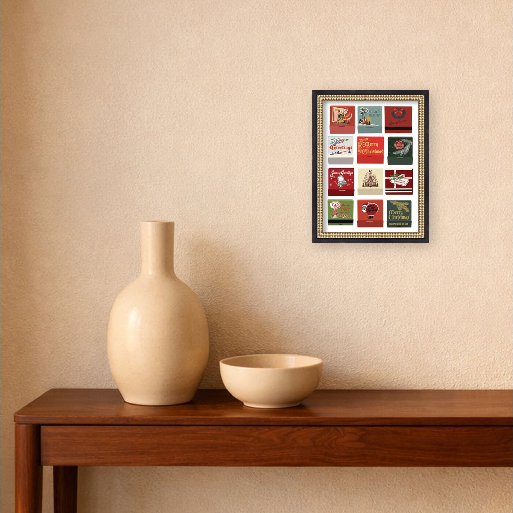 Mounted Canvas Castellan Black 13x17 6